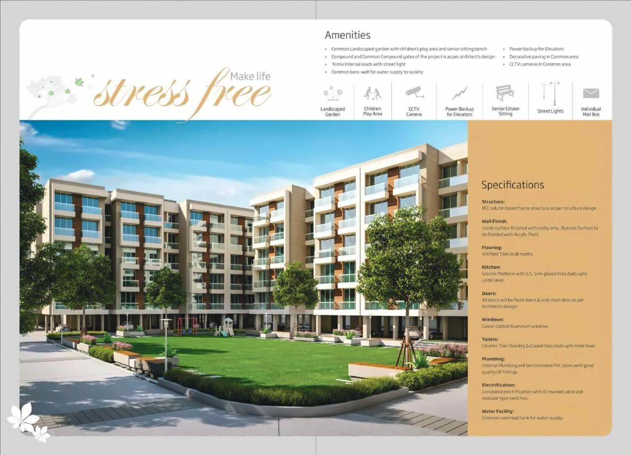 3D Elevation of real estate project Rang Skycity located at Tavra, Bharuch, Gujarat