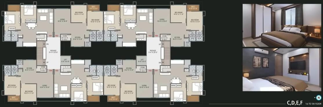 Layout of real estate project Roscoe   Ambitious Living located at Bholav, Bharuch, Gujarat