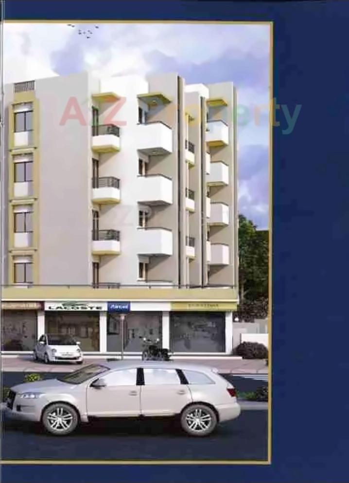3D Elevation of real estate project Rudraksh Residency located at Vadadala, Bharuch, Gujarat