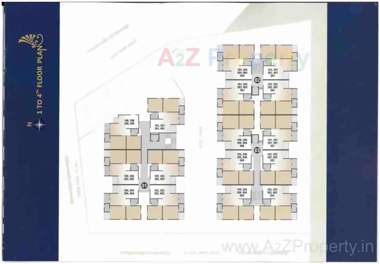 Layout of real estate project Rudraksh Residency located at Vadadala, Bharuch, Gujarat