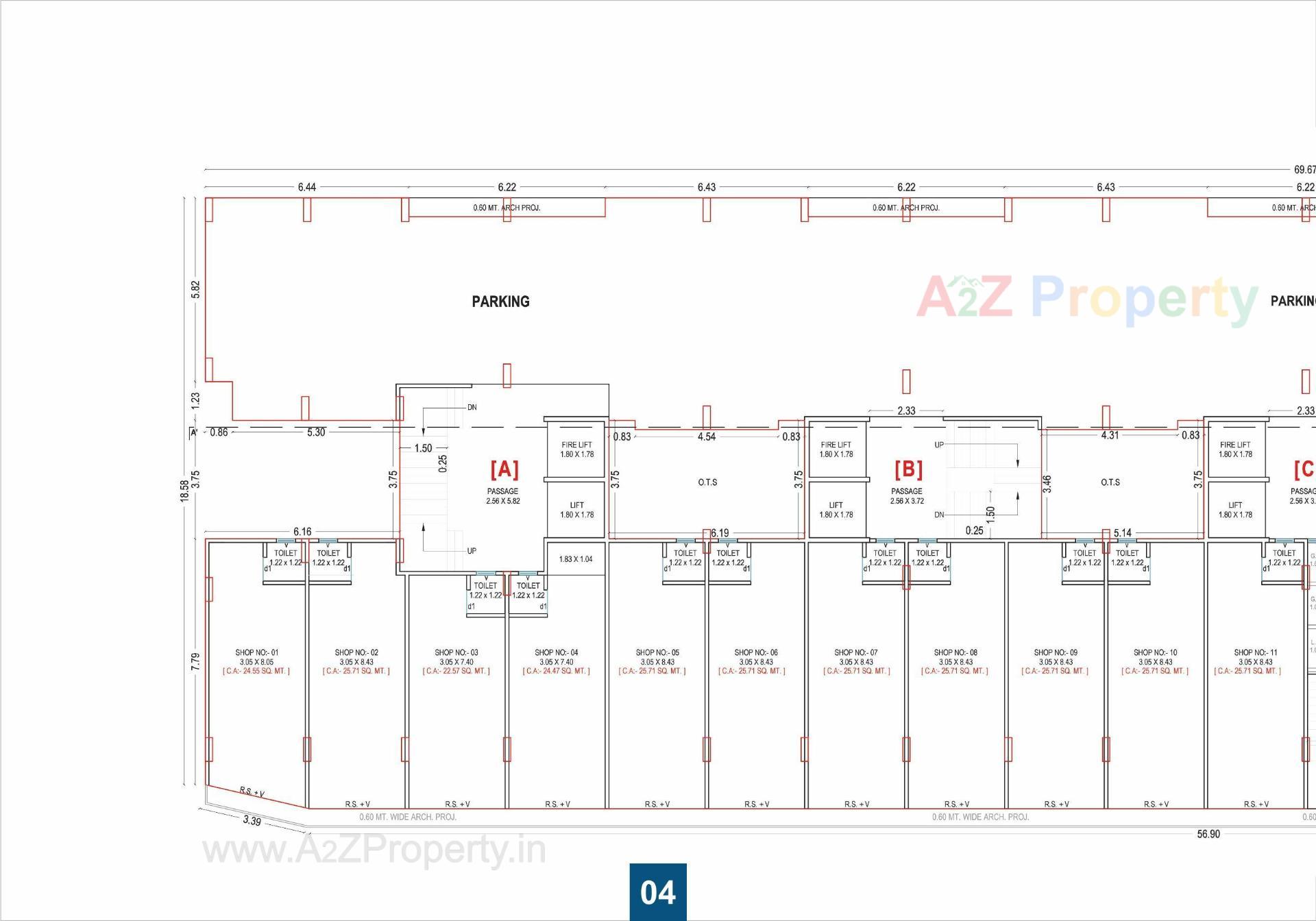 Layout of real estate project Sagar Residency located at Chavaj, Bharuch, Gujarat