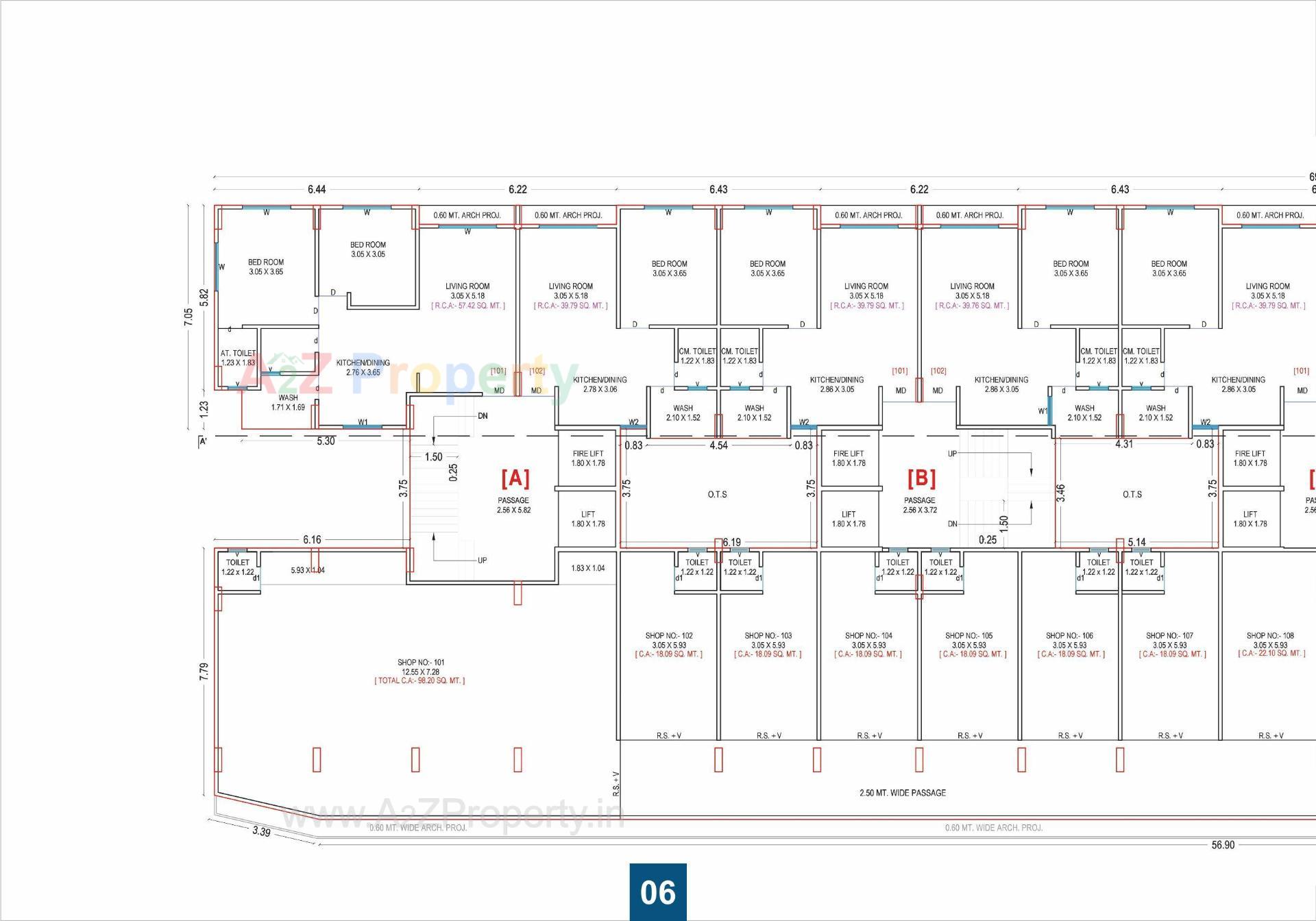 Layout of real estate project Sagar Residency located at Chavaj, Bharuch, Gujarat