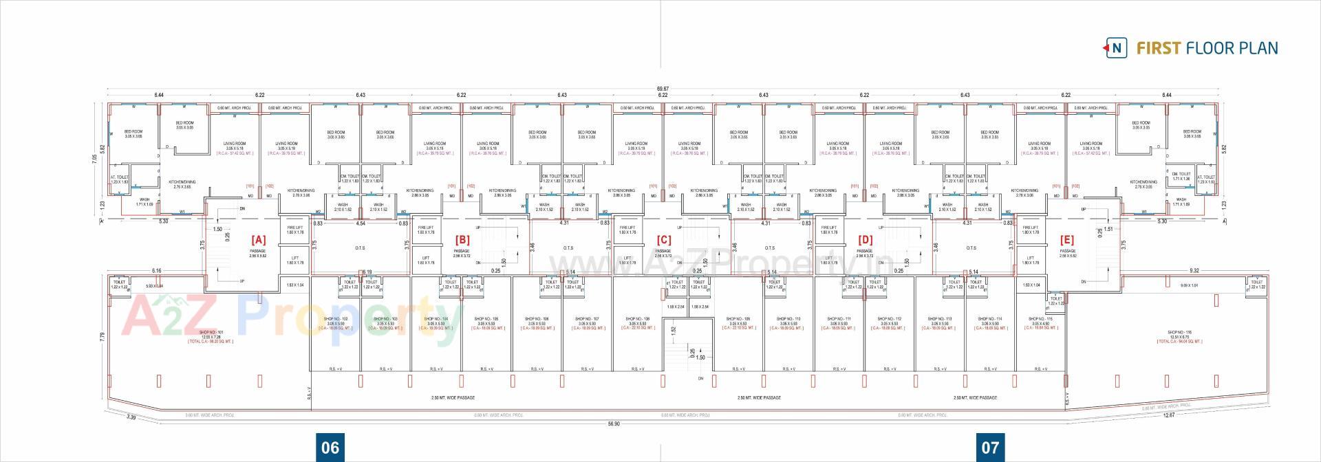 Layout of real estate project Sagar Residency located at Chavaj, Bharuch, Gujarat