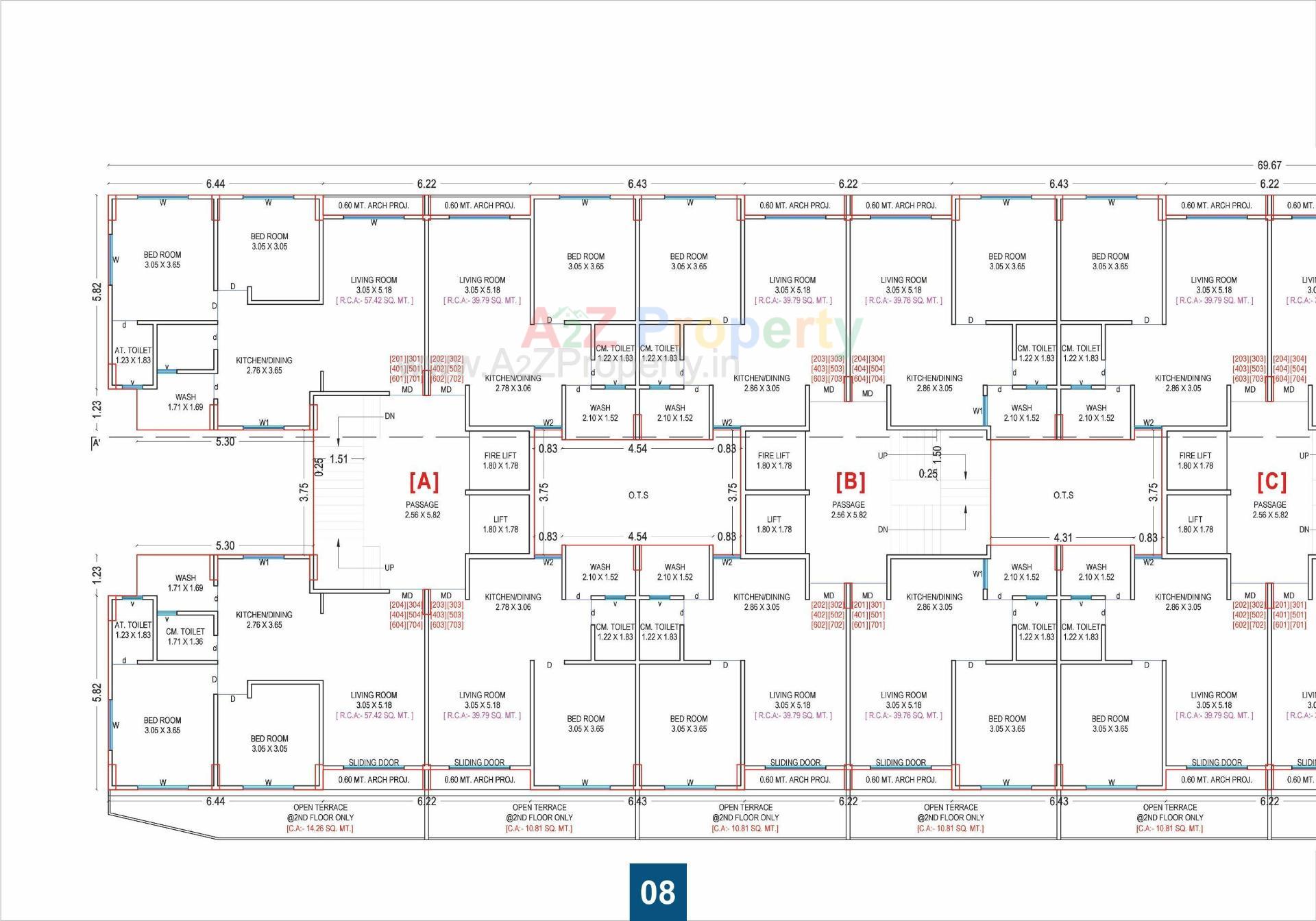 Layout of real estate project Sagar Residency located at Chavaj, Bharuch, Gujarat