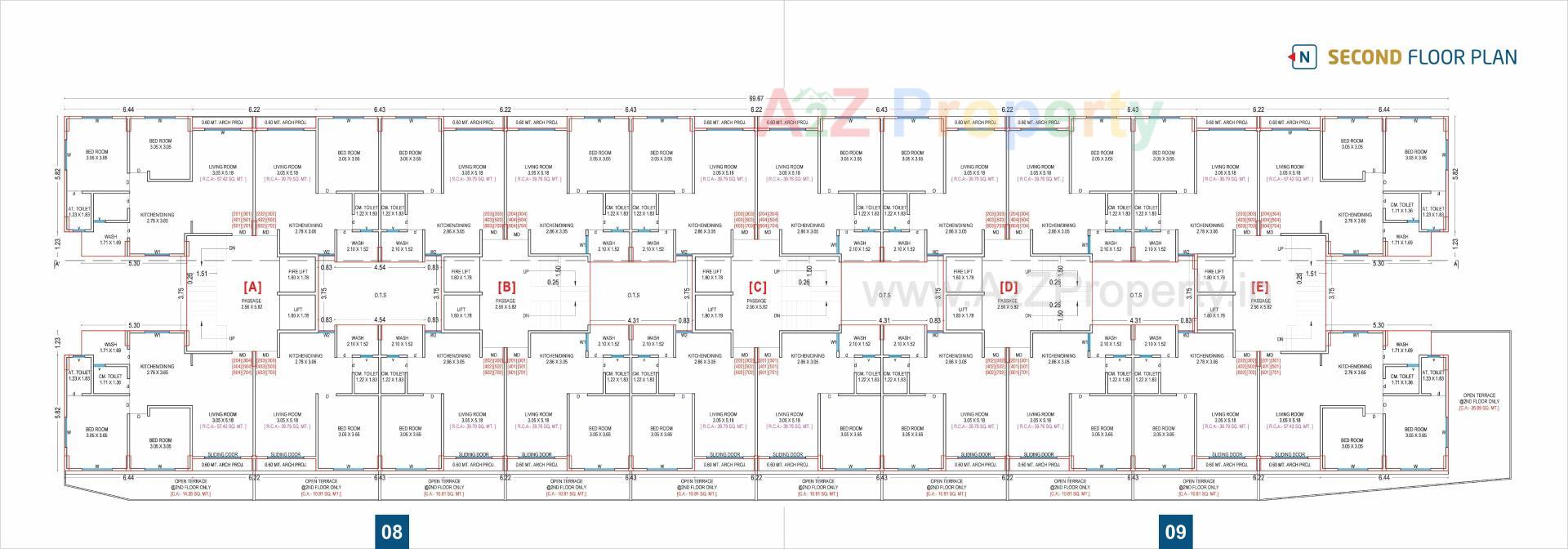 Layout of real estate project Sagar Residency located at Chavaj, Bharuch, Gujarat