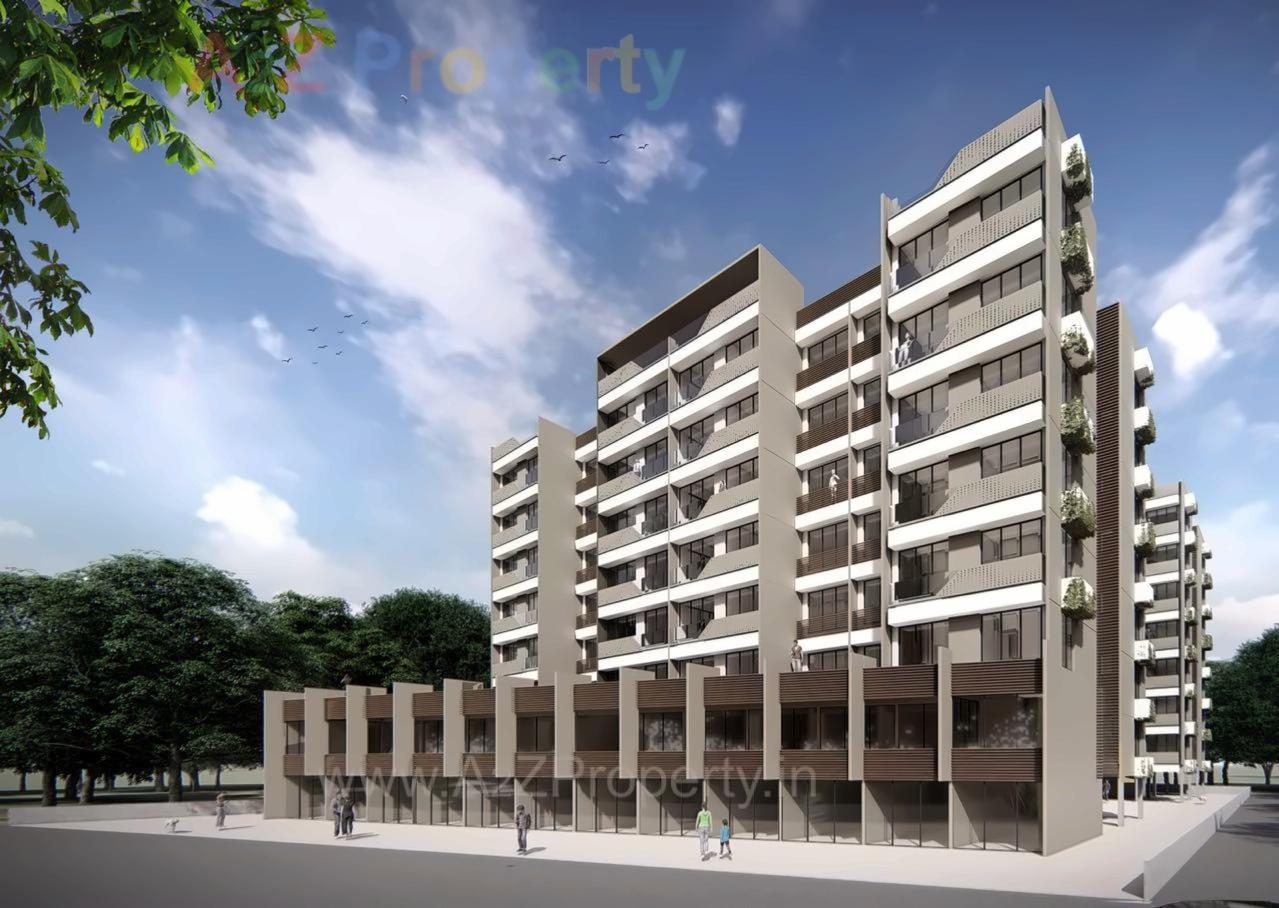 3D Elevation of real estate project Sahajanand Avenue located at Zadeshwar, Bharuch, Gujarat