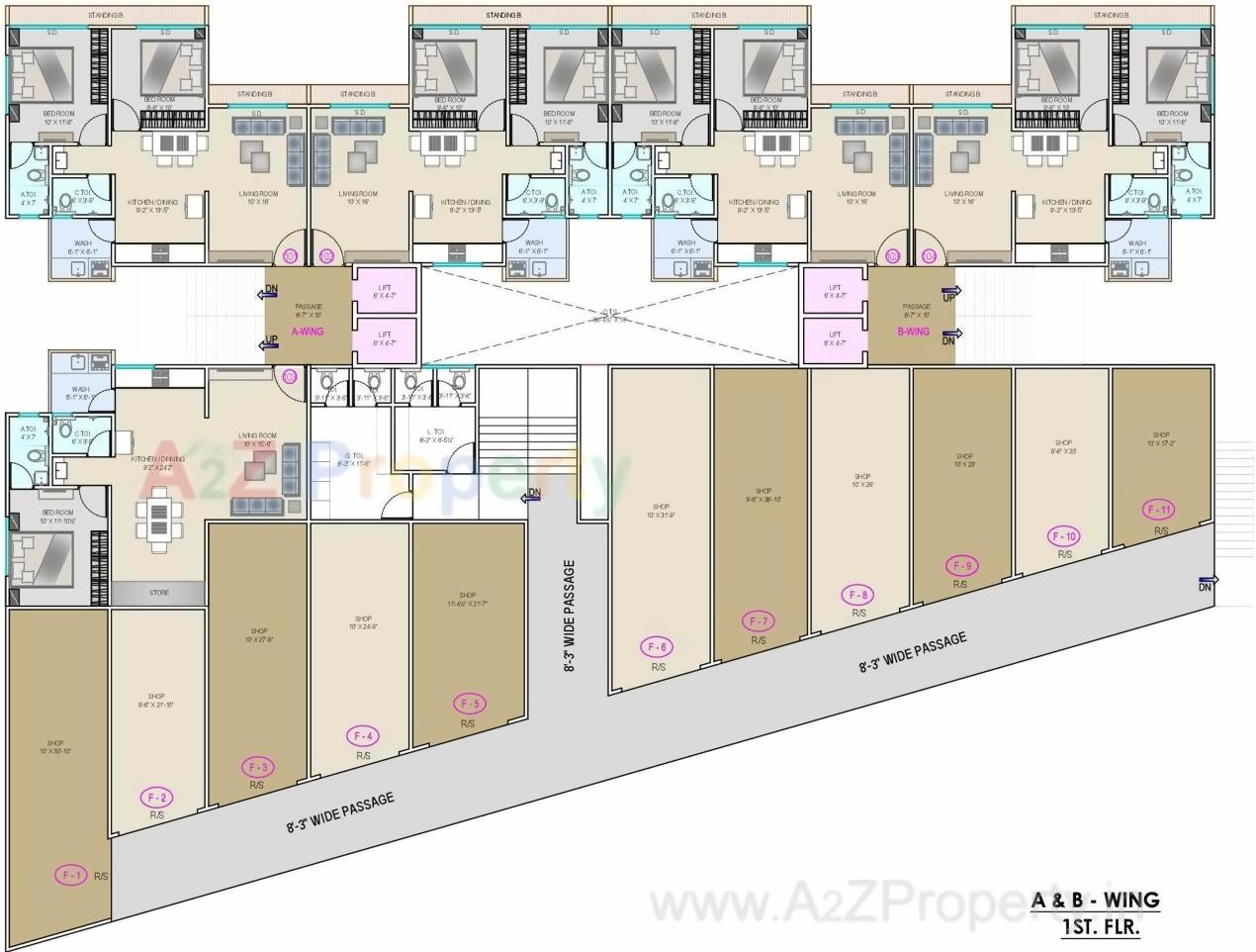 Layout of real estate project Sahajanand Avenue located at Zadeshwar, Bharuch, Gujarat