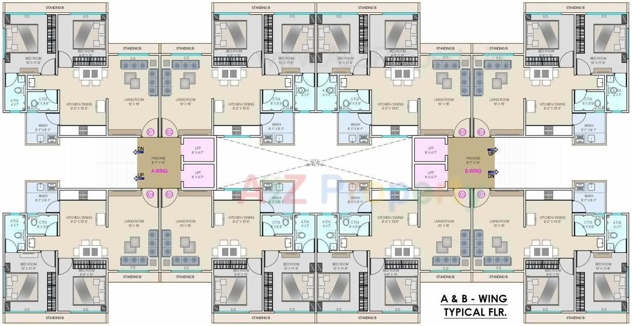 Layout of real estate project Sahajanand Avenue located at Zadeshwar, Bharuch, Gujarat
