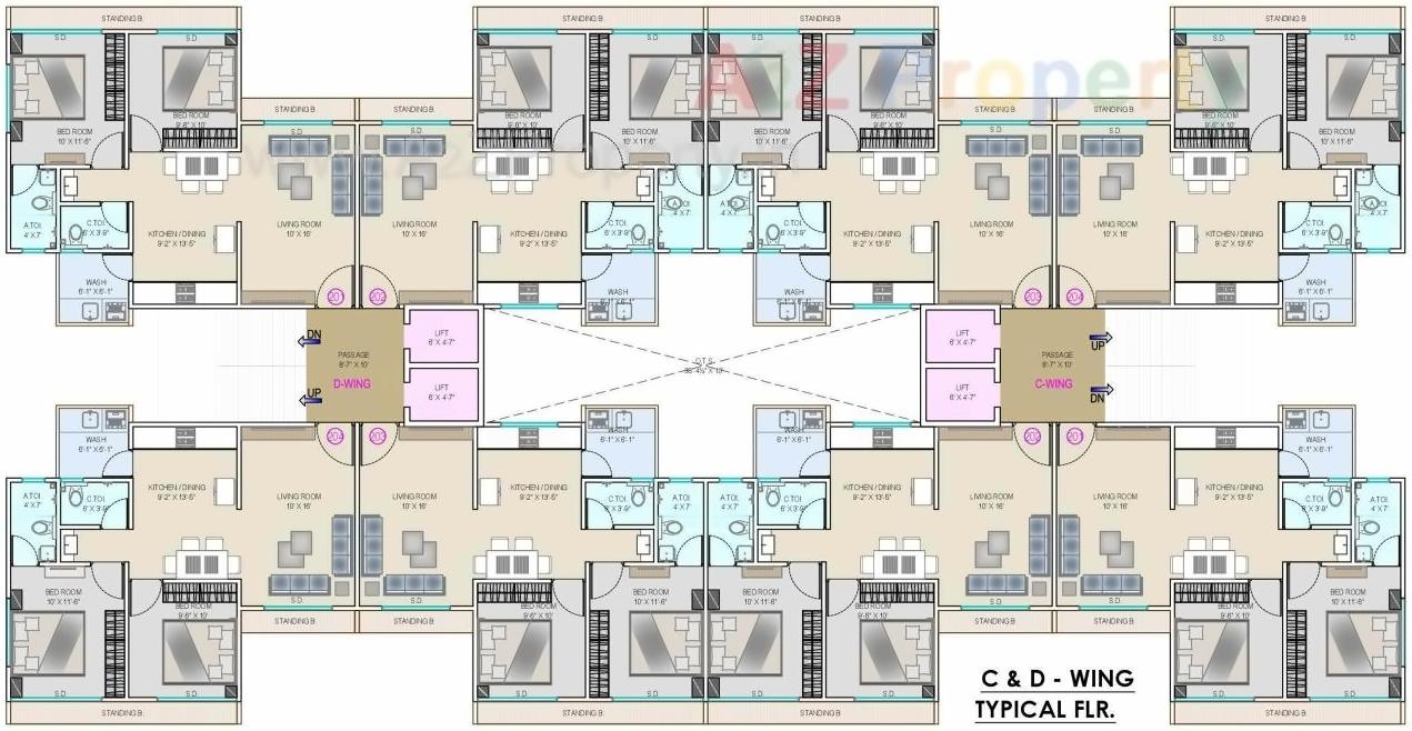 Layout of real estate project Sahajanand Avenue located at Zadeshwar, Bharuch, Gujarat