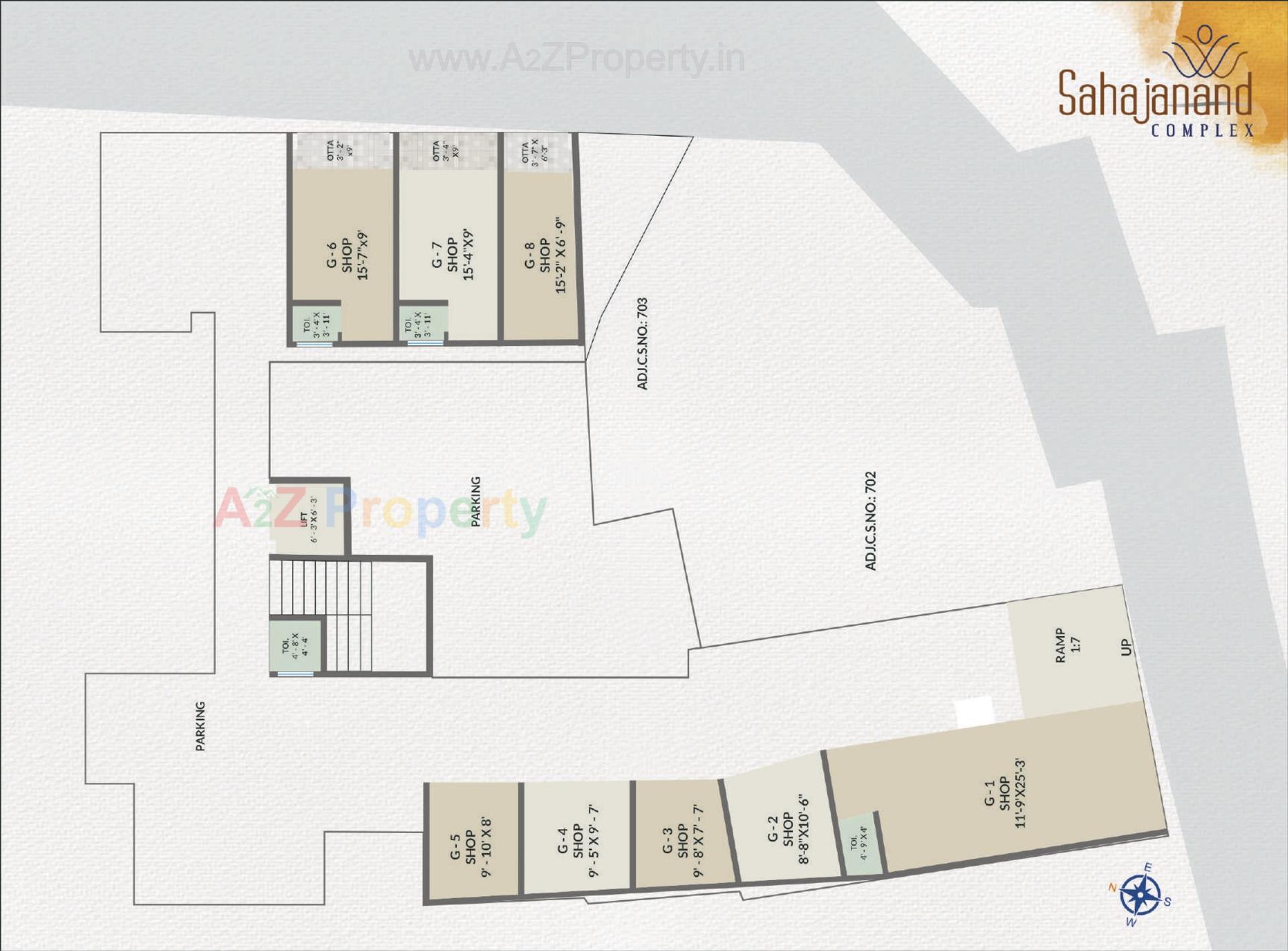 Layout of real estate project Sahajanand Complex located at Bharuch, Bharuch, Gujarat