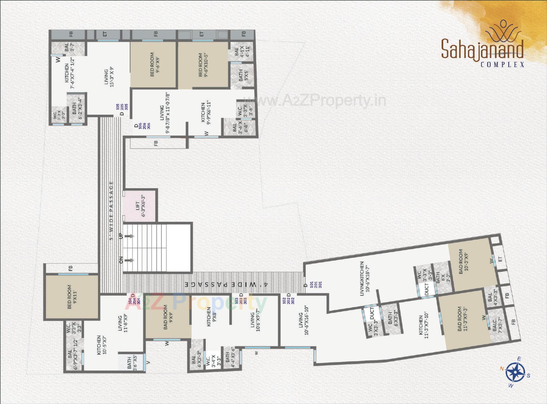 Layout of real estate project Sahajanand Complex located at Bharuch, Bharuch, Gujarat