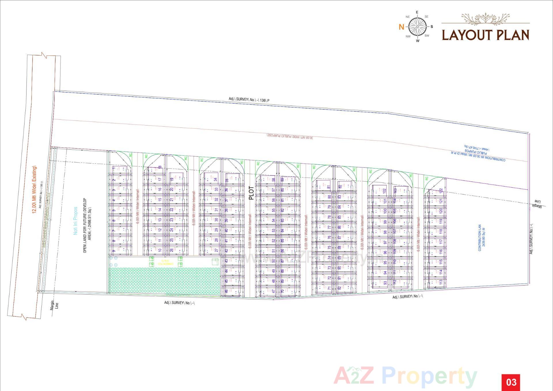 Layout of real estate project Sahajanand Green City located at Chavaj, Bharuch, Gujarat