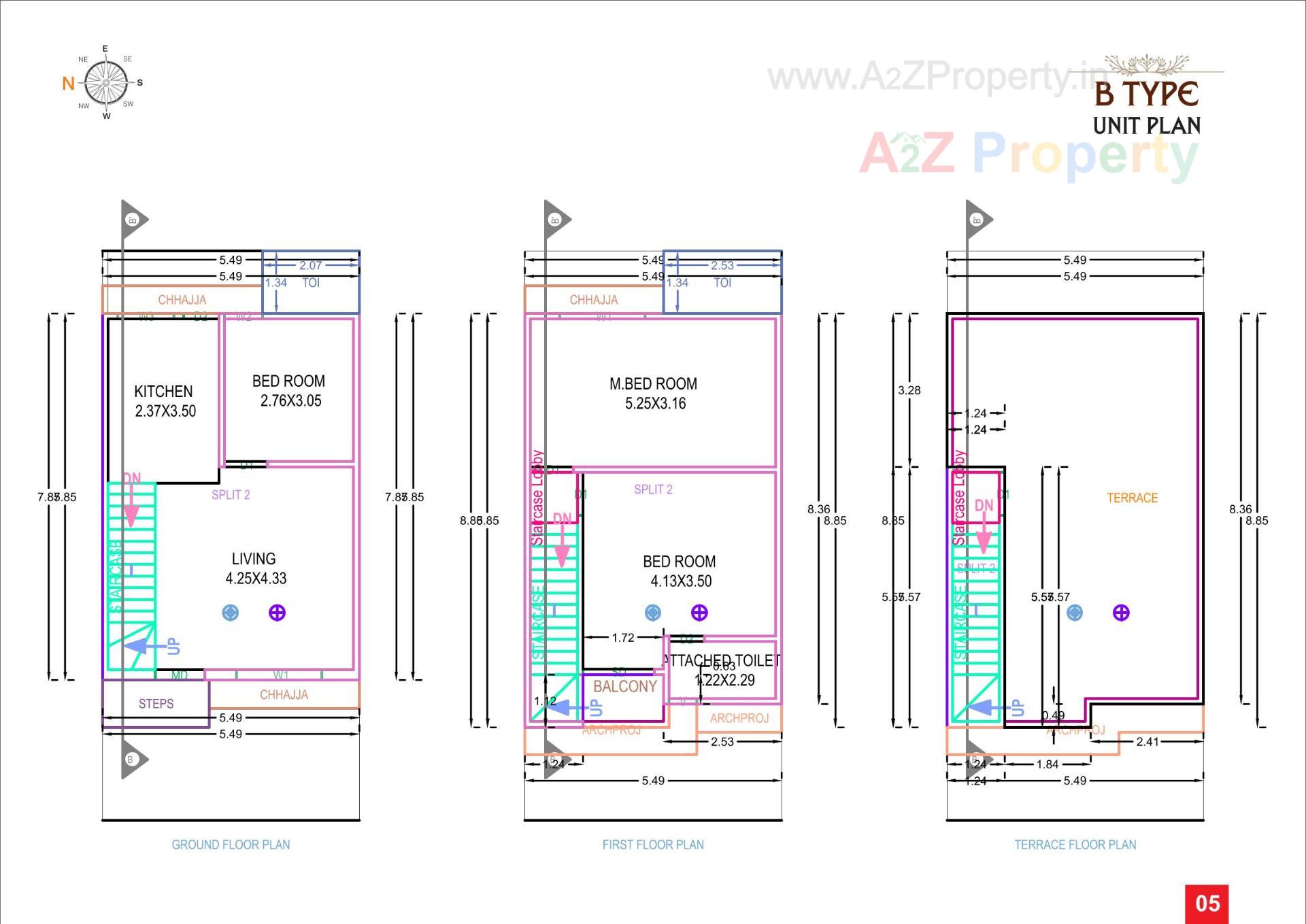 Layout of real estate project Sahajanand Green City located at Chavaj, Bharuch, Gujarat