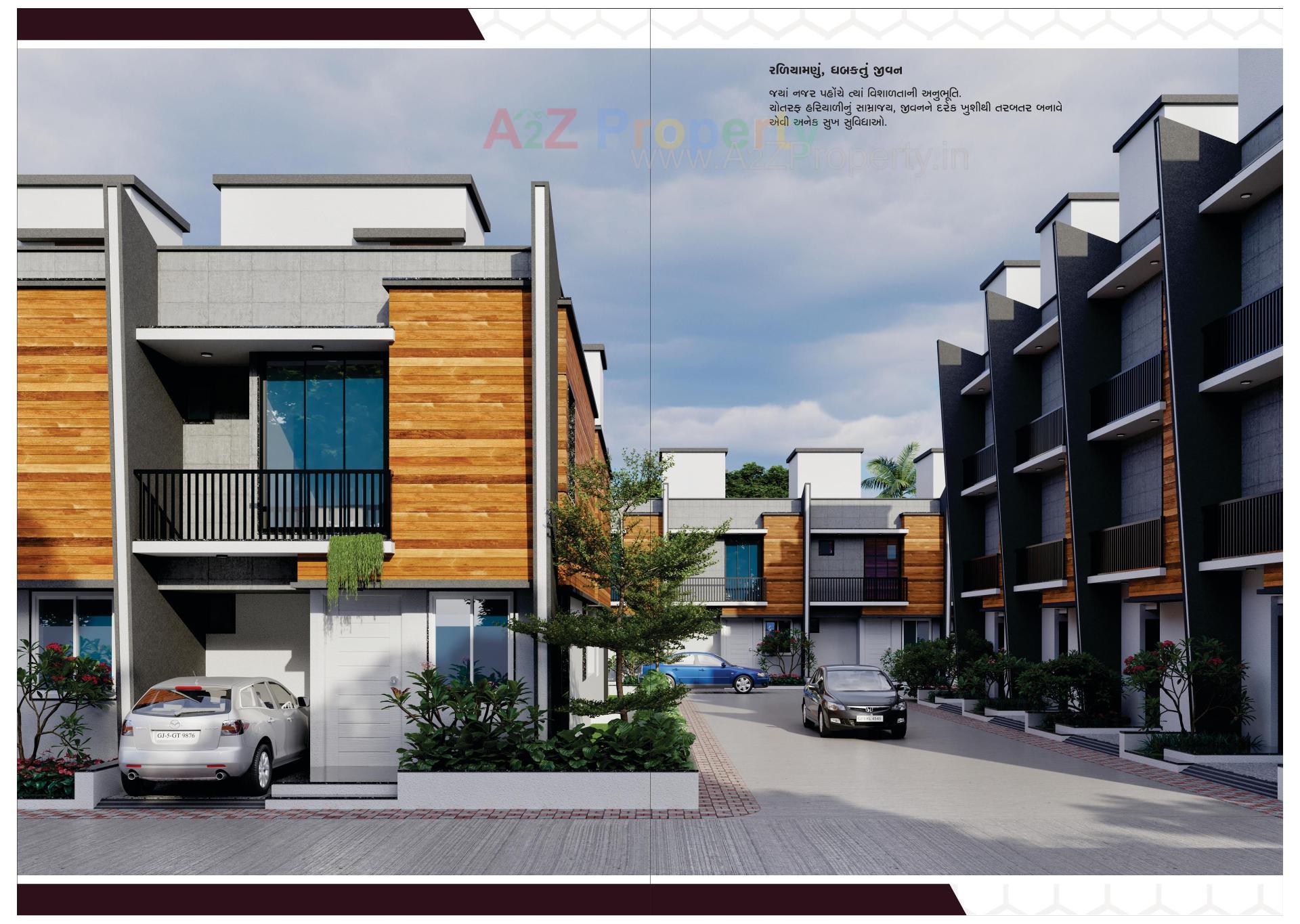 3D Elevation of real estate project Sahajanand Homes located at Chavaj, Bharuch, Gujarat