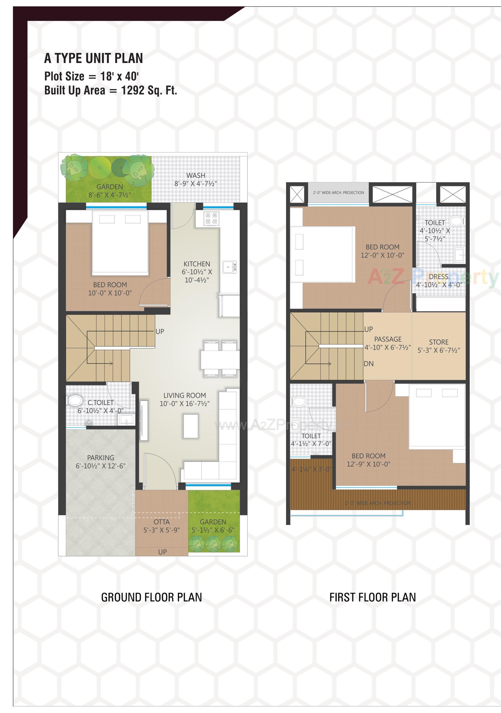 Layout of real estate project Sahajanand Homes located at Chavaj, Bharuch, Gujarat