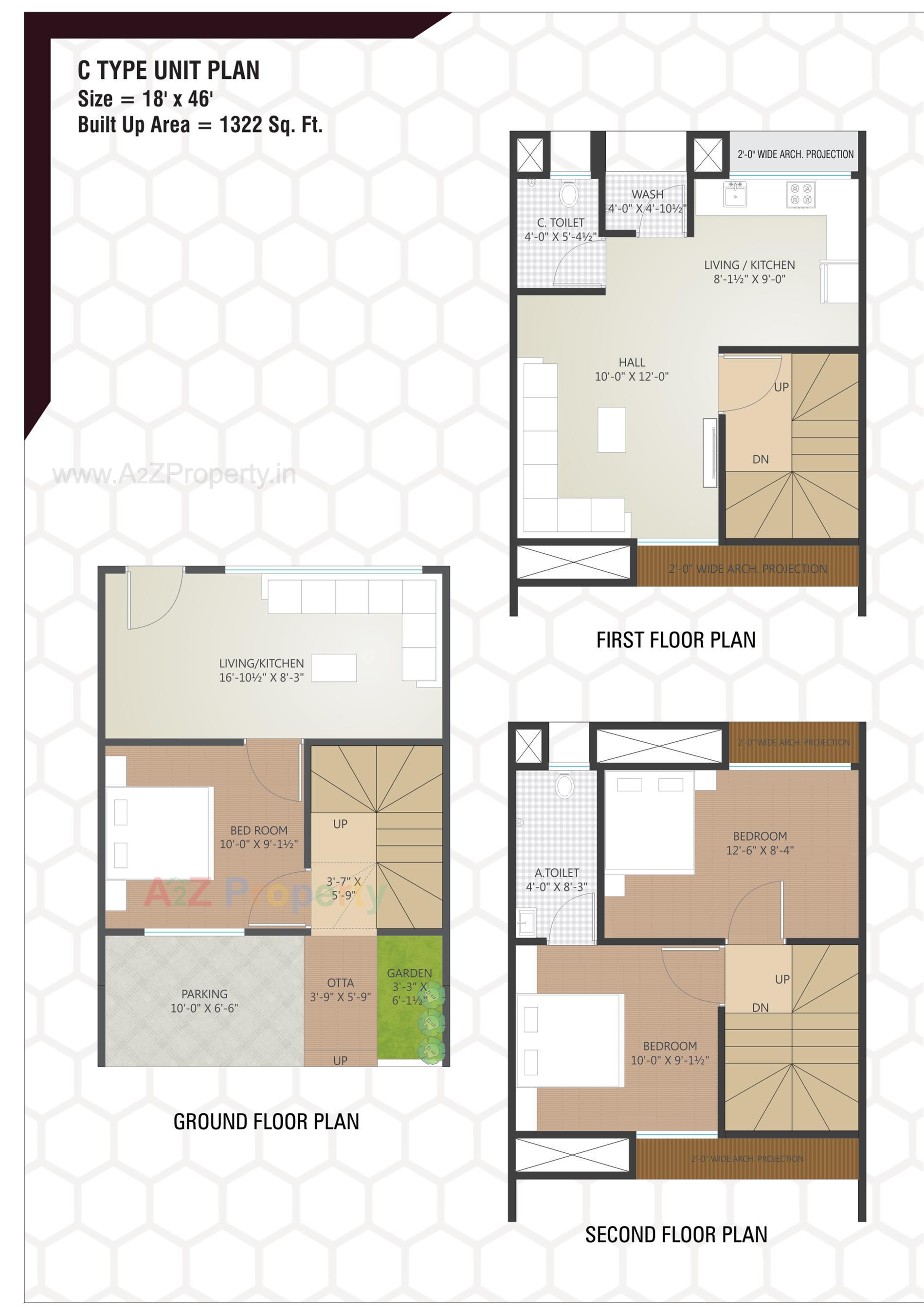 Layout of real estate project Sahajanand Homes located at Chavaj, Bharuch, Gujarat