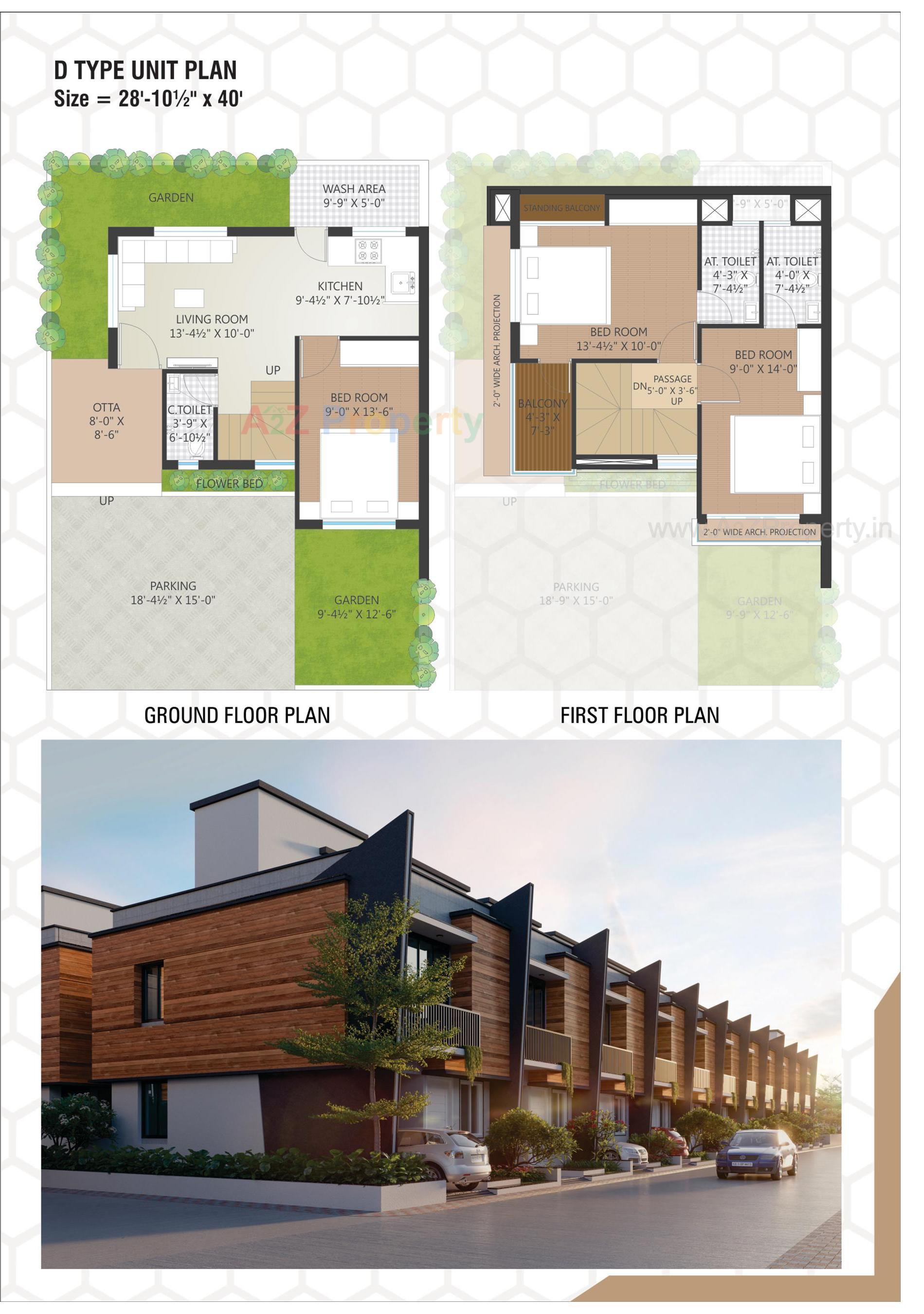 Layout of real estate project Sahajanand Homes located at Chavaj, Bharuch, Gujarat