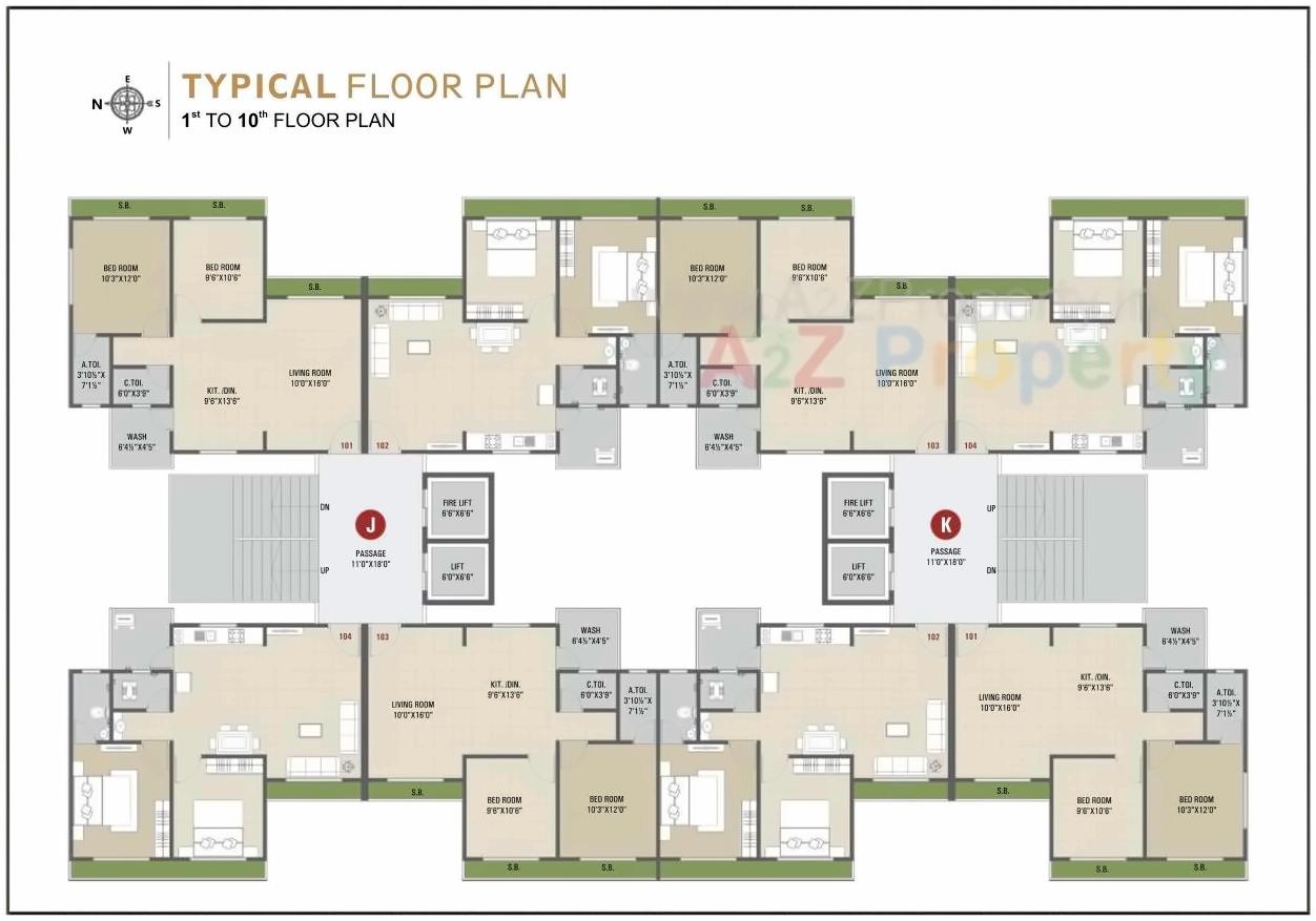 Layout of real estate project Sahjanand Luxuria located at Umraj, Bharuch, Gujarat