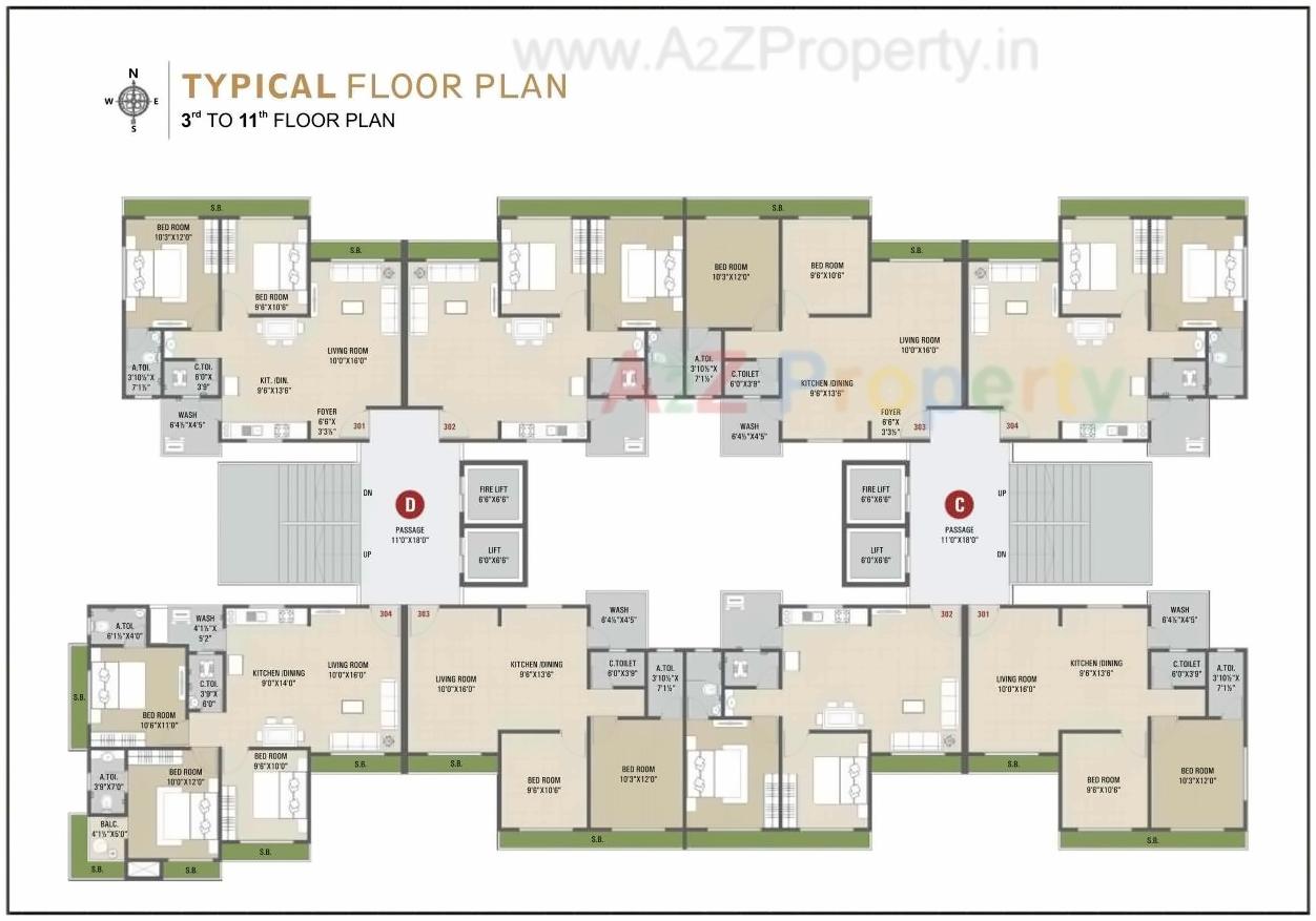 Layout of real estate project Sahjanand Luxuria located at Umraj, Bharuch, Gujarat