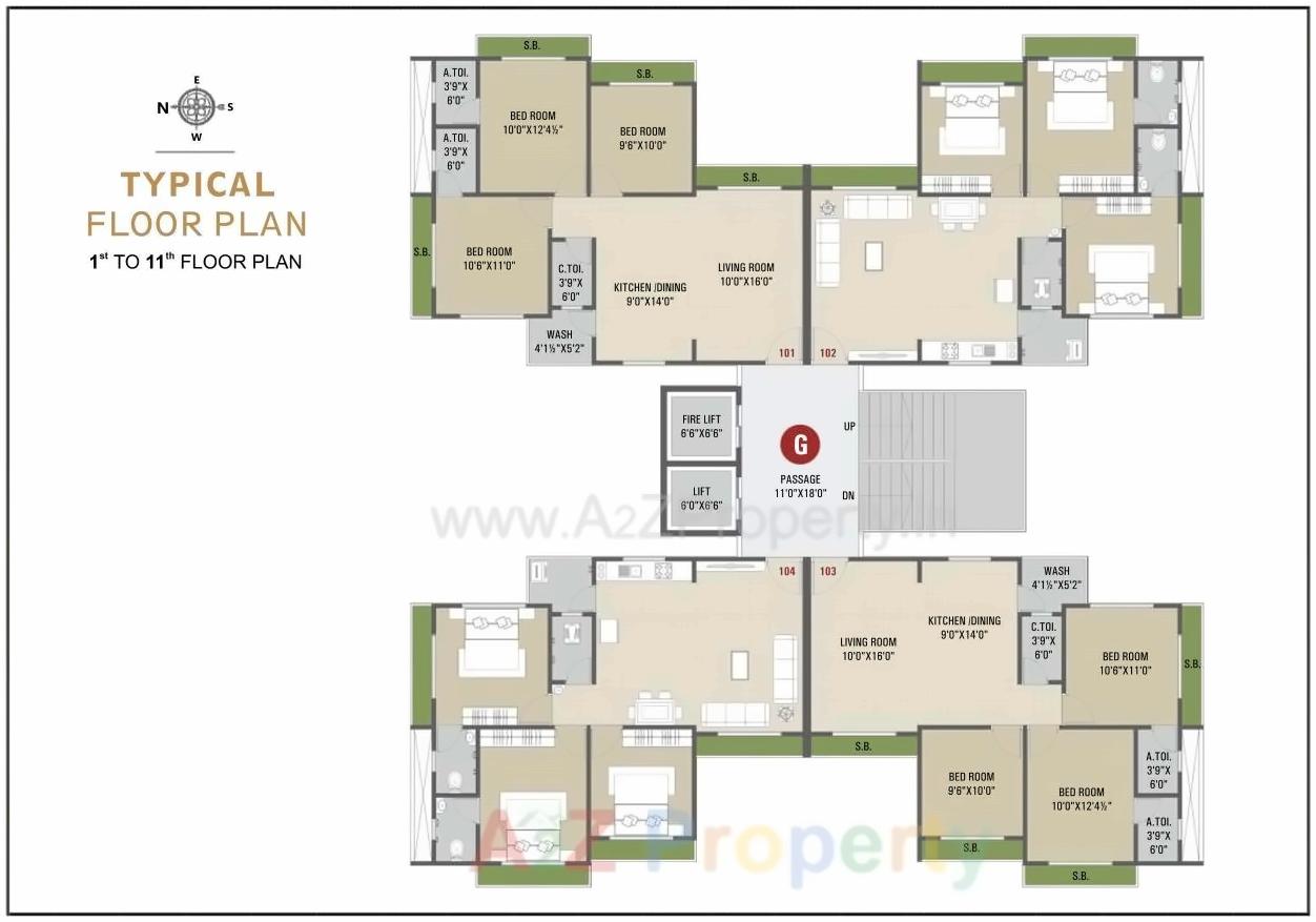 Layout of real estate project Sahjanand Luxuria located at Umraj, Bharuch, Gujarat