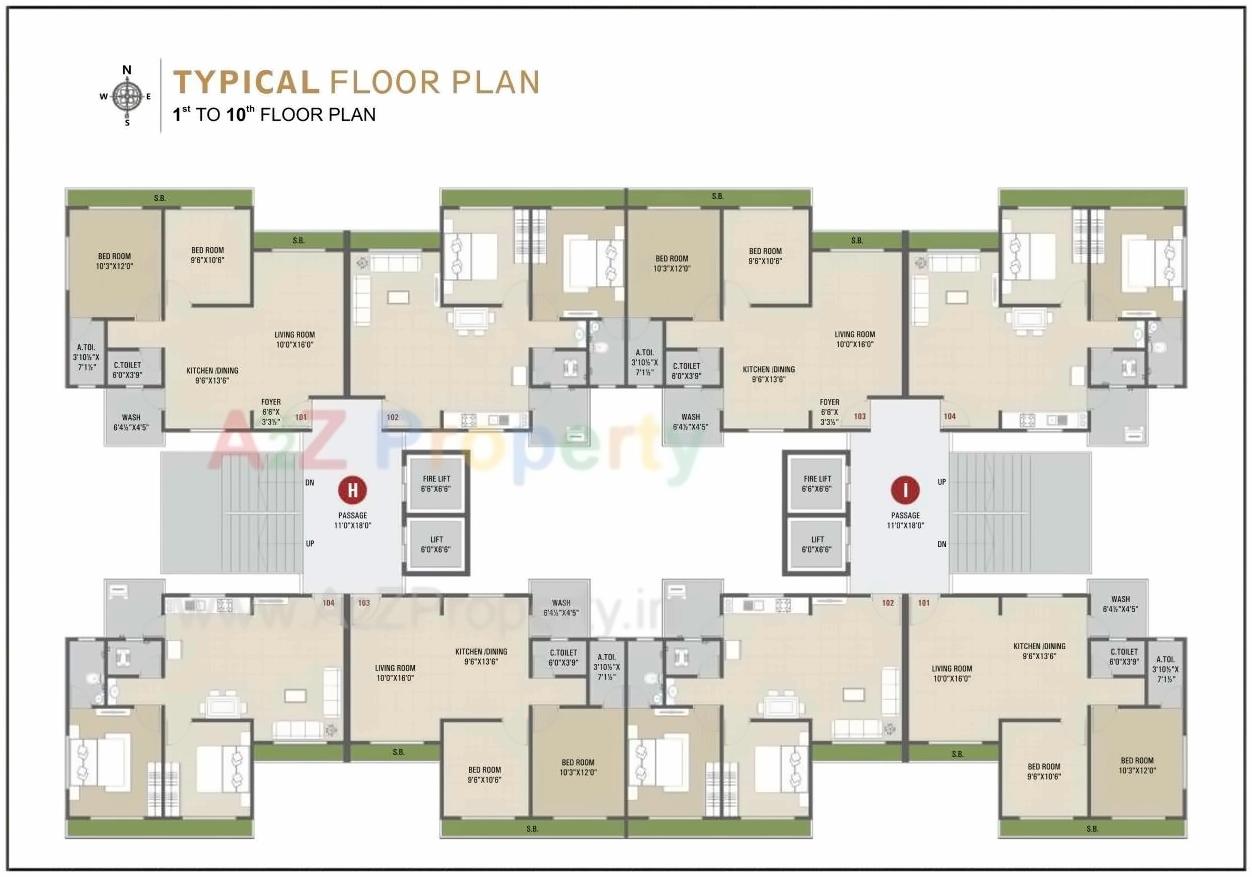 Layout of real estate project Sahjanand Luxuria located at Umraj, Bharuch, Gujarat