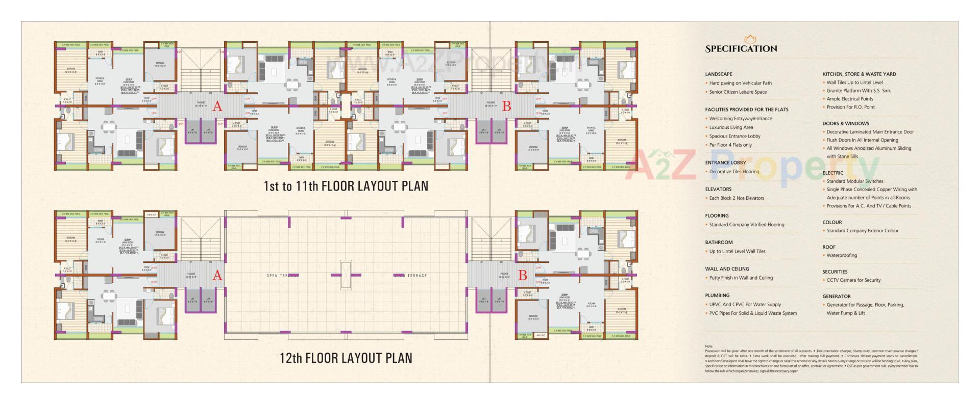 Layout of real estate project Sahjanand Riverview located at Tavra, Bharuch, Gujarat