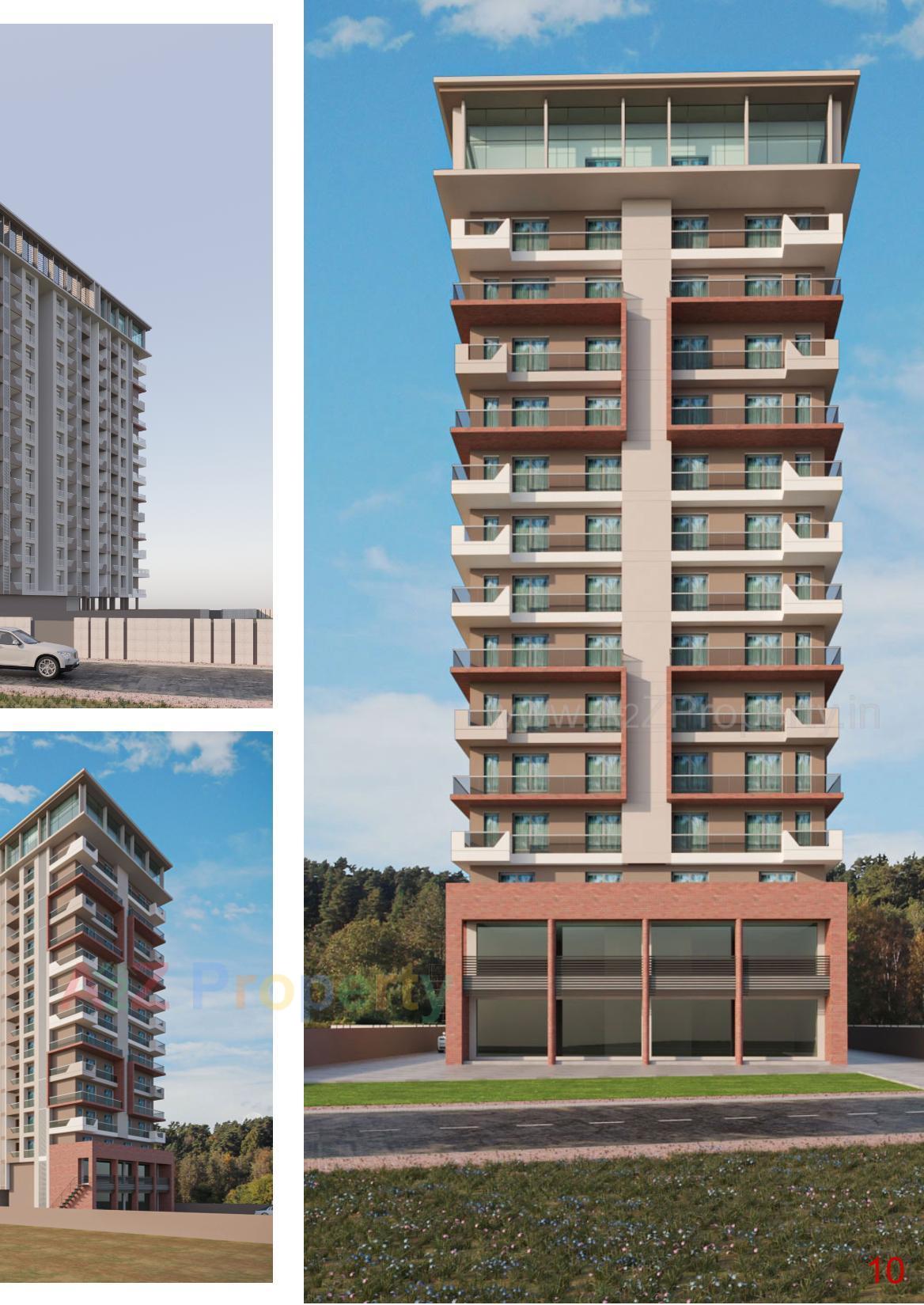 3D Elevation of real estate project Sahjanand Sky located at Umraj, Bharuch, Gujarat