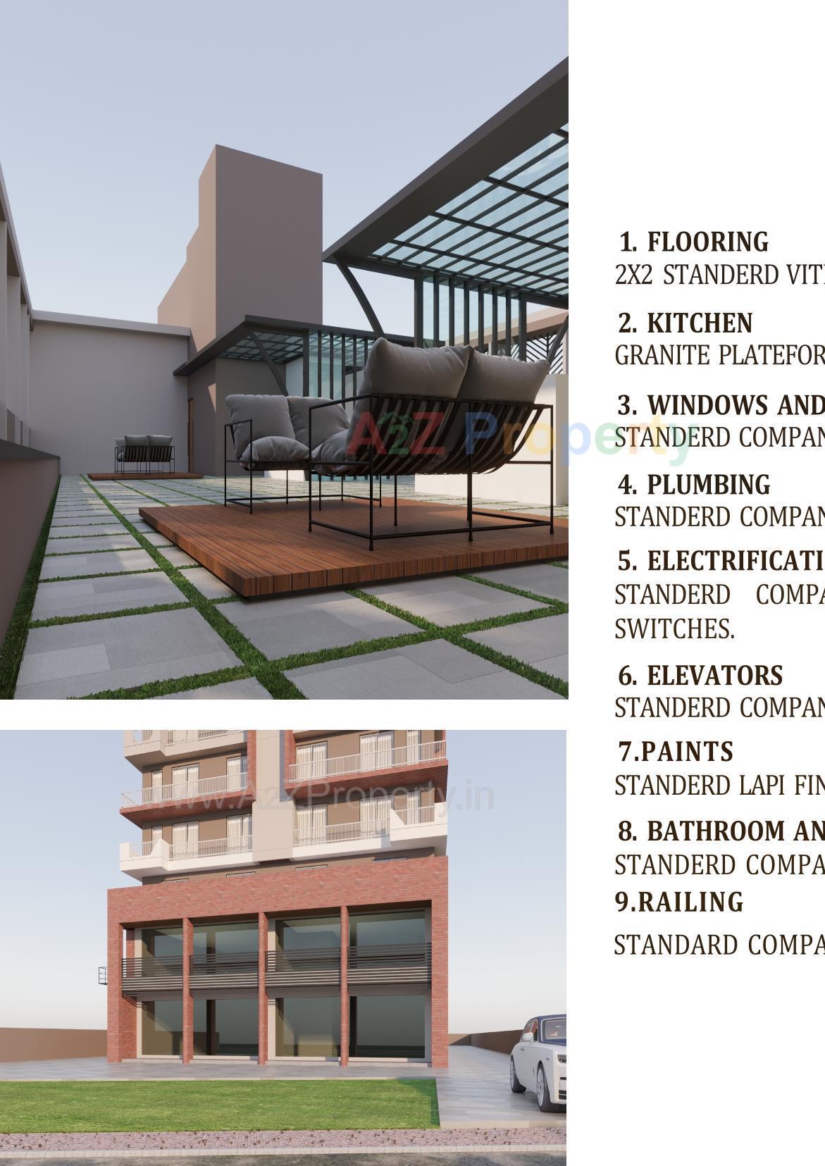 3D Elevation of real estate project Sahjanand Sky located at Umraj, Bharuch, Gujarat