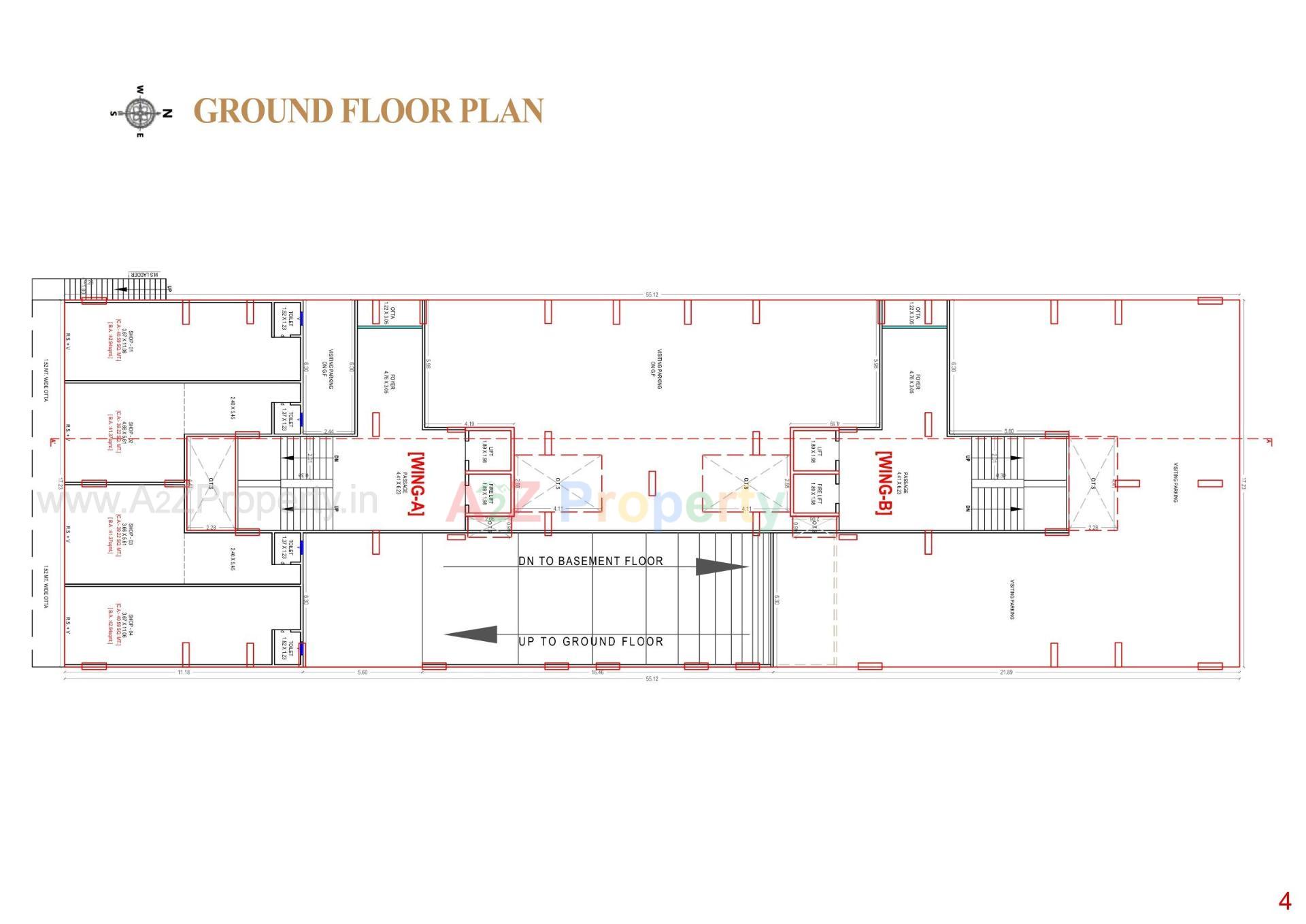 Layout of real estate project Sahjanand Sky located at Umraj, Bharuch, Gujarat