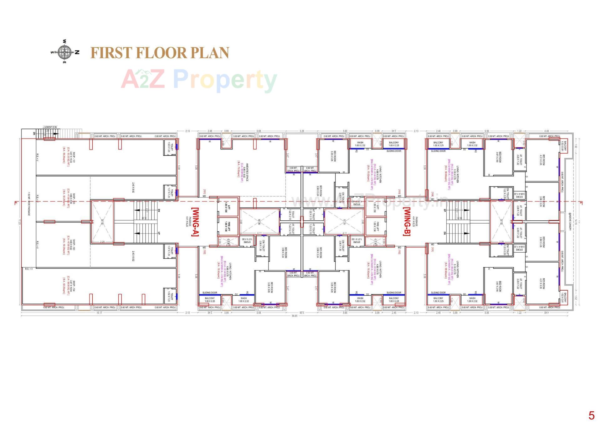 Layout of real estate project Sahjanand Sky located at Umraj, Bharuch, Gujarat