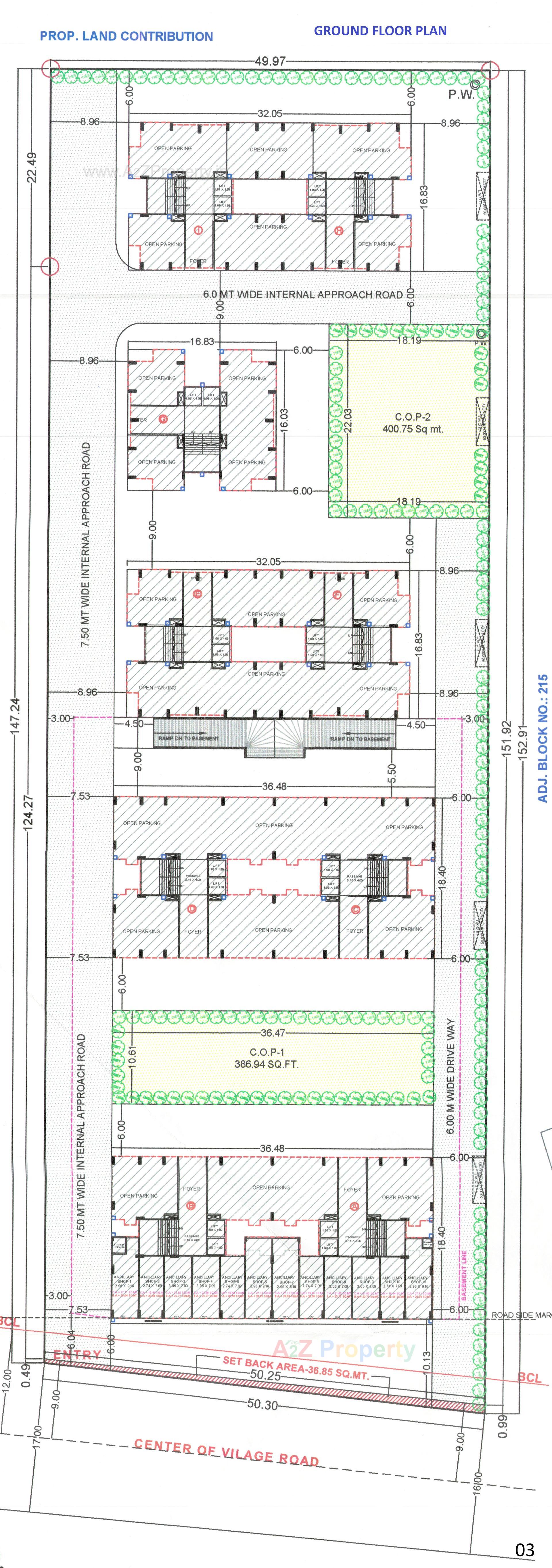 Layout of real estate project Sai Heaven located at Zadeshwar, Bharuch, Gujarat