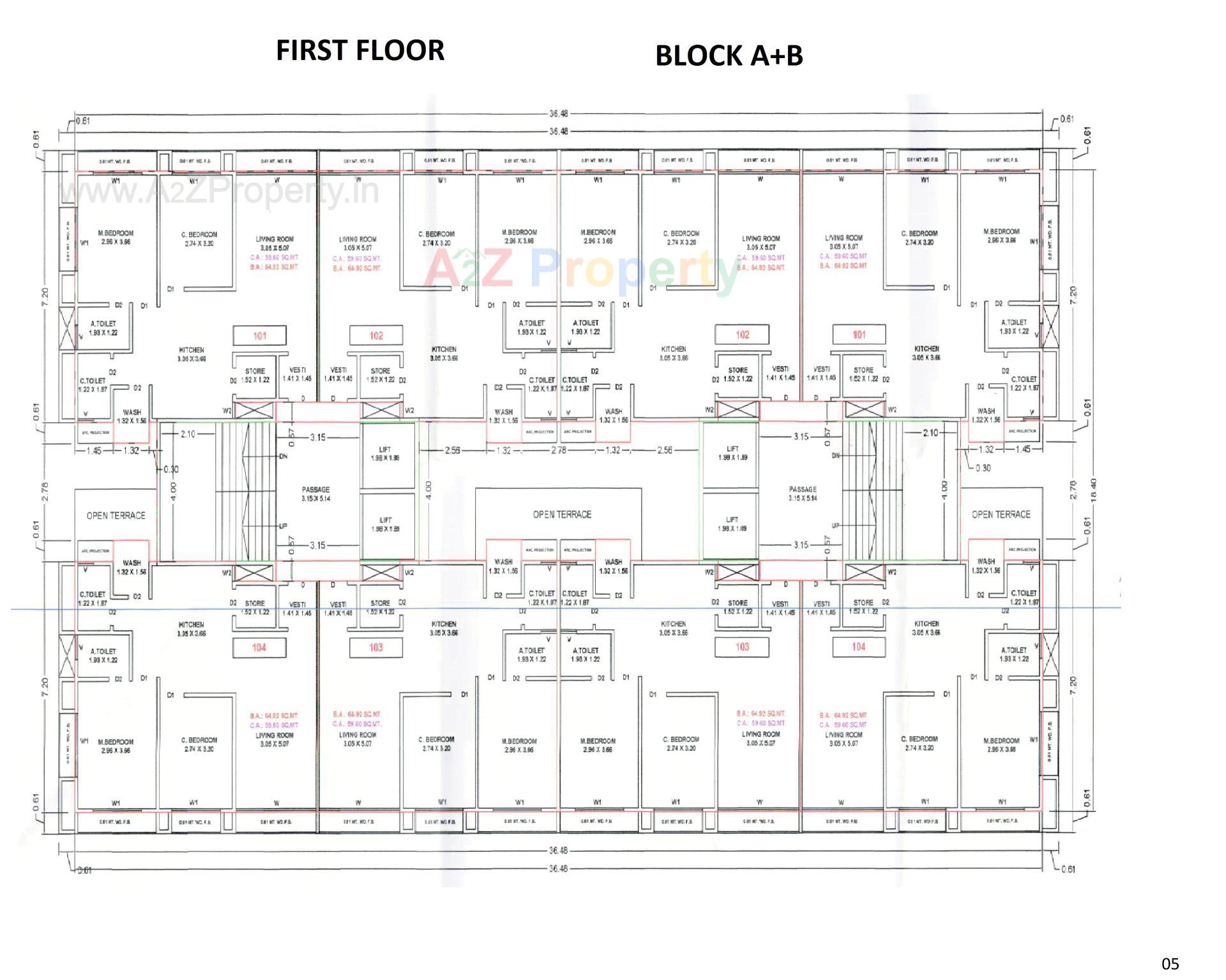 Layout of real estate project Sai Heaven located at Zadeshwar, Bharuch, Gujarat