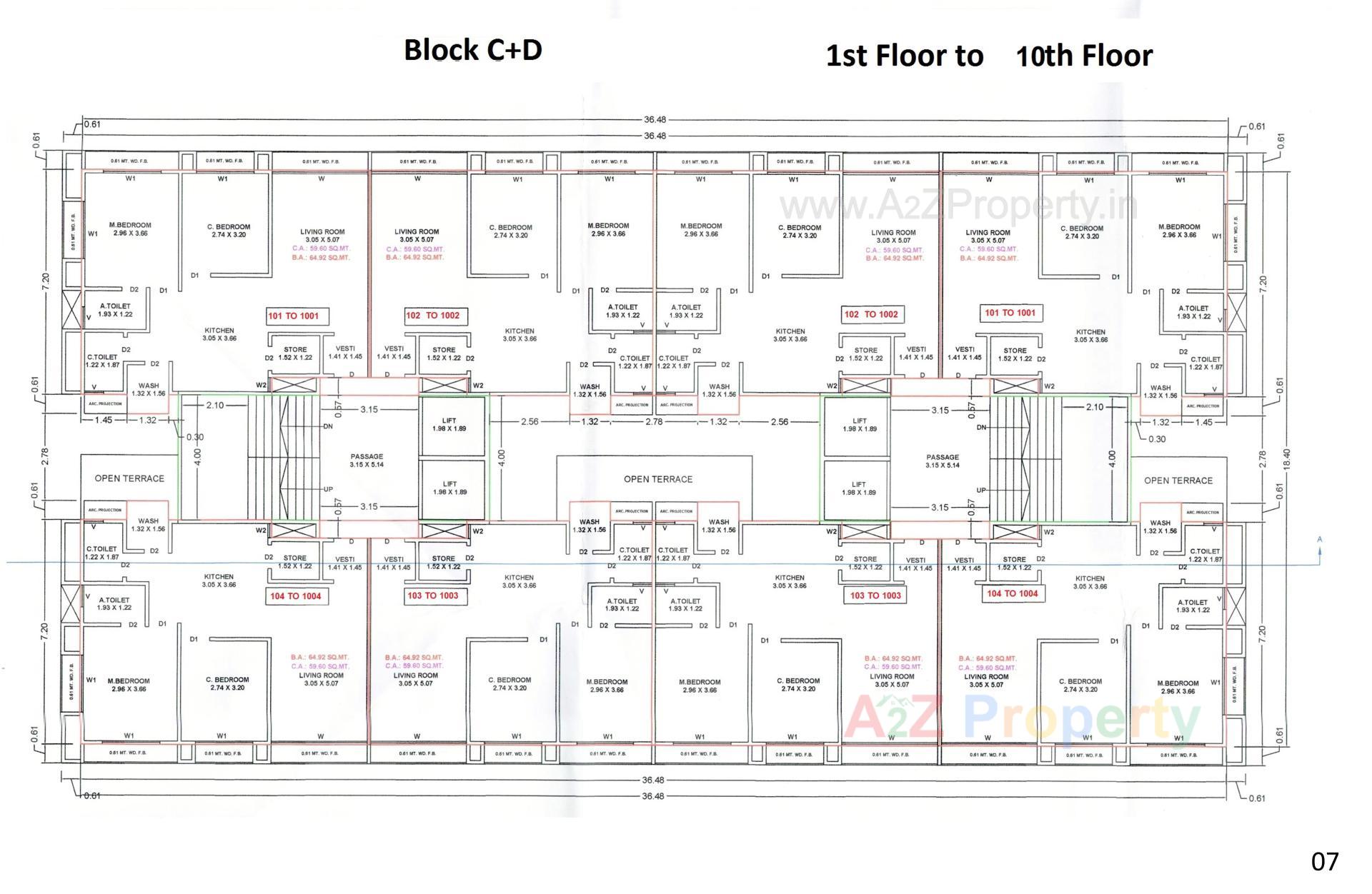 Layout of real estate project Sai Heaven located at Zadeshwar, Bharuch, Gujarat