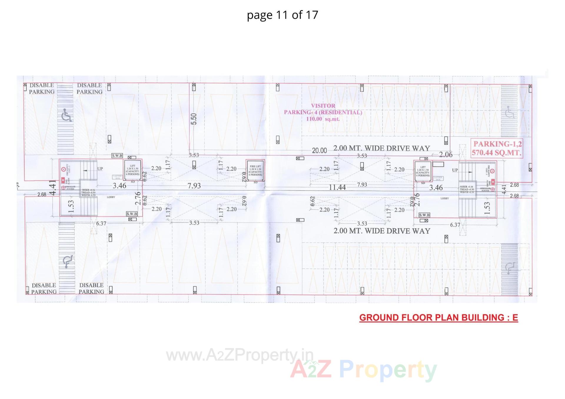 Layout of real estate project Sarjan Tower located at Bhadkodra, Bharuch, Gujarat