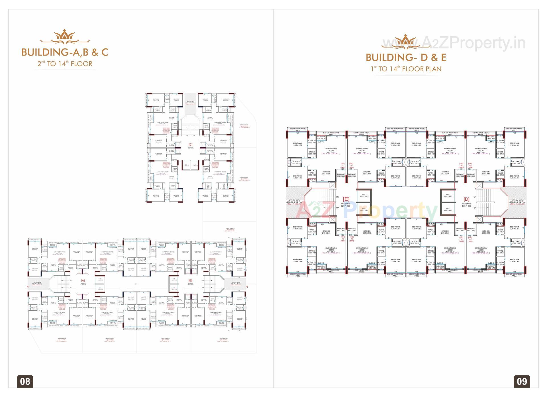 Layout of real estate project Sarthi Height located at Kosamdi, Bharuch, Gujarat
