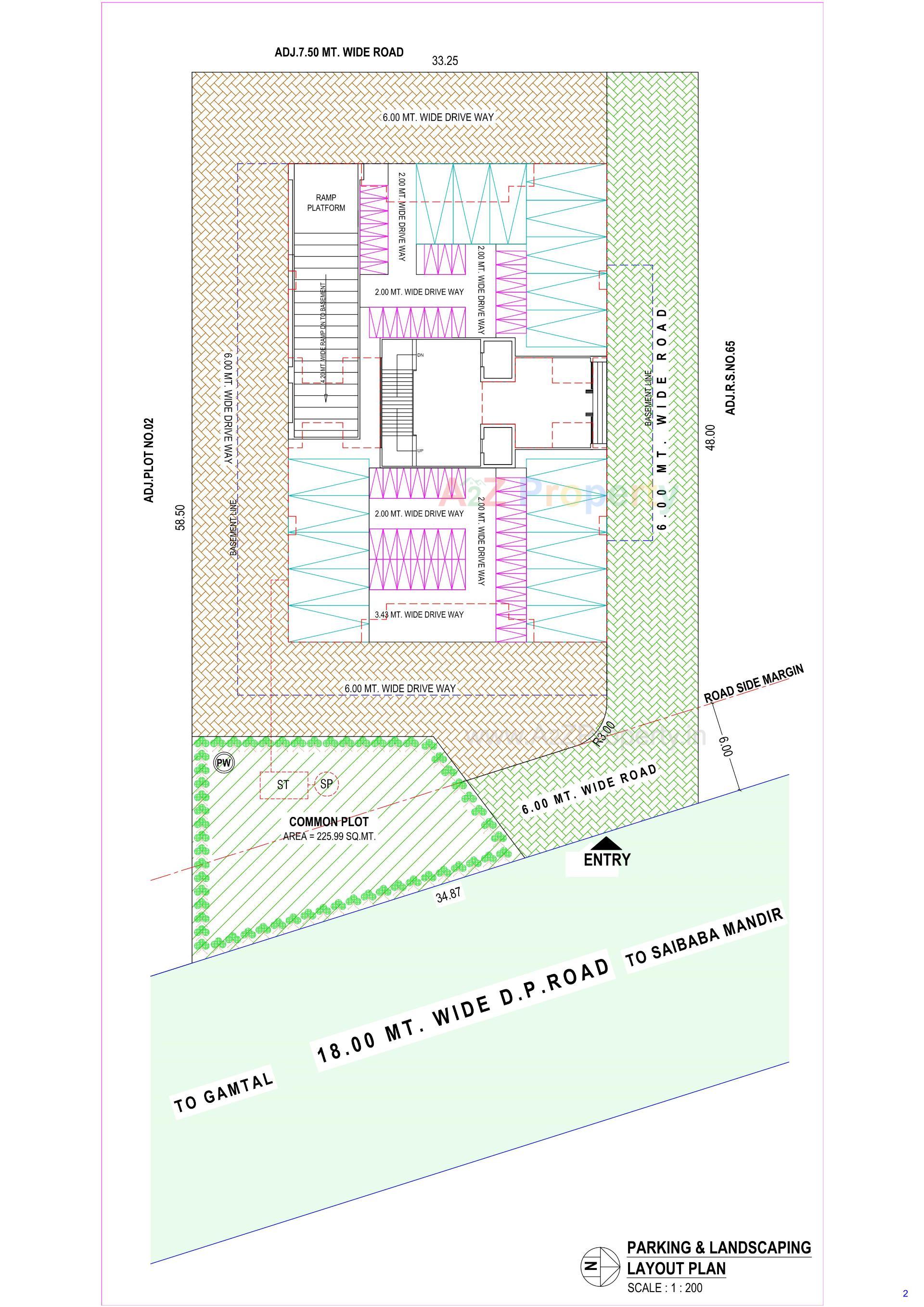 Layout of real estate project Sharnam Luxuria located at Jhadeshwar, Bharuch, Gujarat