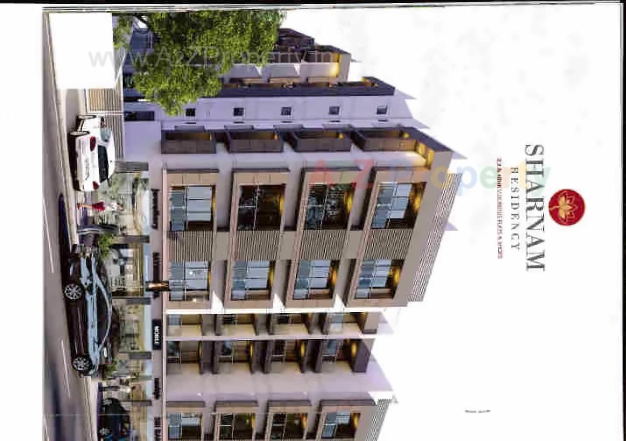 3D Elevation of real estate project Sharnam Residency located at Zadeshwar, Bharuch, Gujarat