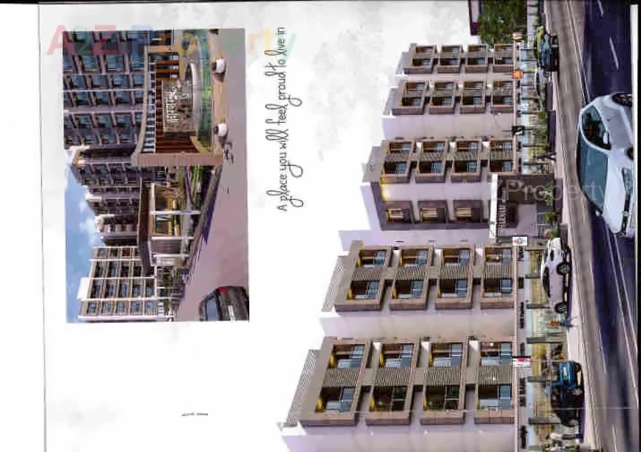 3D Elevation of real estate project Sharnam Residency located at Zadeshwar, Bharuch, Gujarat