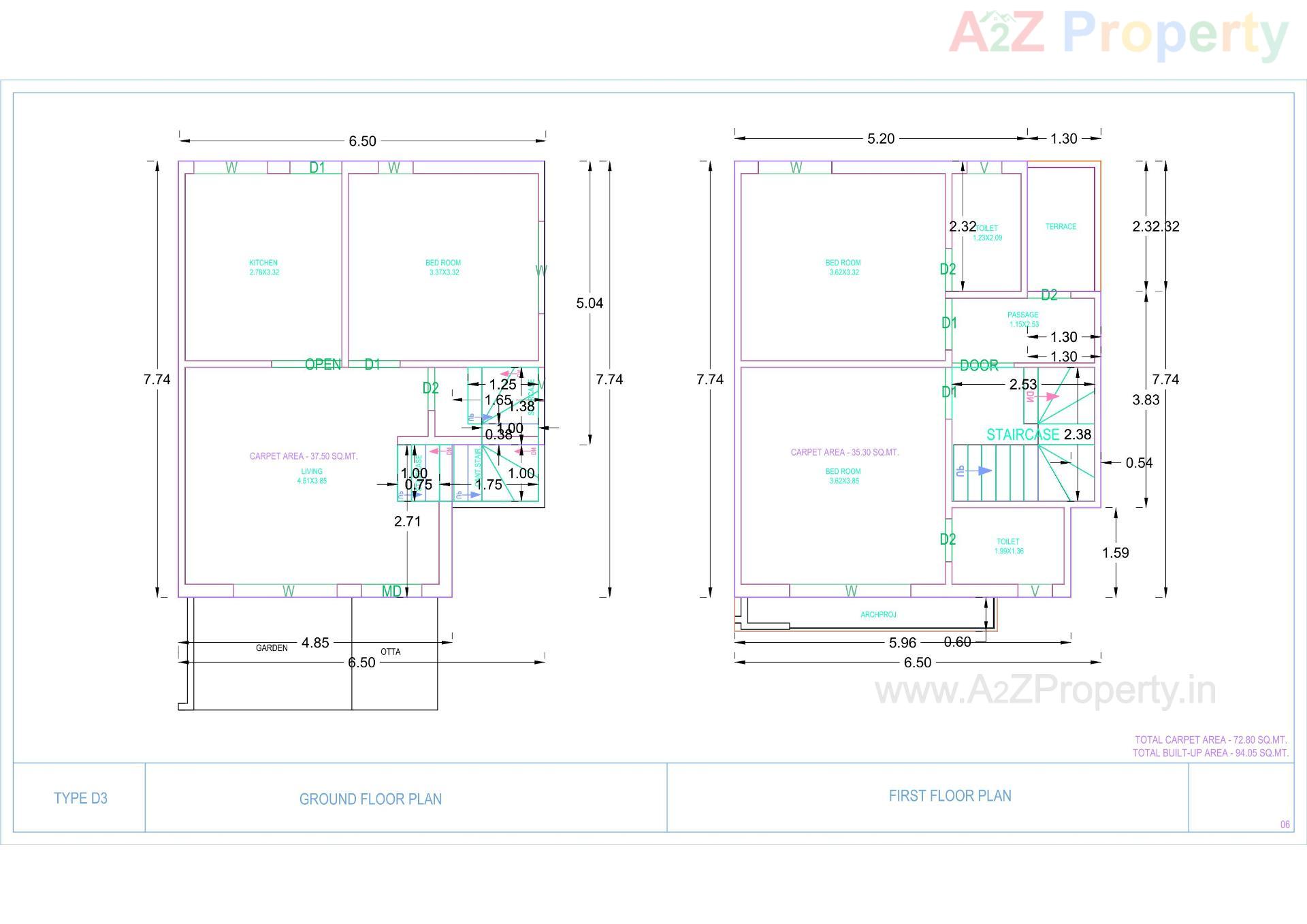 Layout of real estate project Sharnam Sparsh located at Haldarva, Bharuch, Gujarat