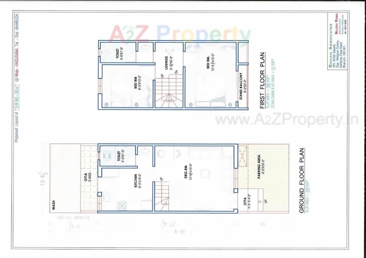 Layout of real estate project Shilpi Residency Row House located at Vagusana, Bharuch, Gujarat