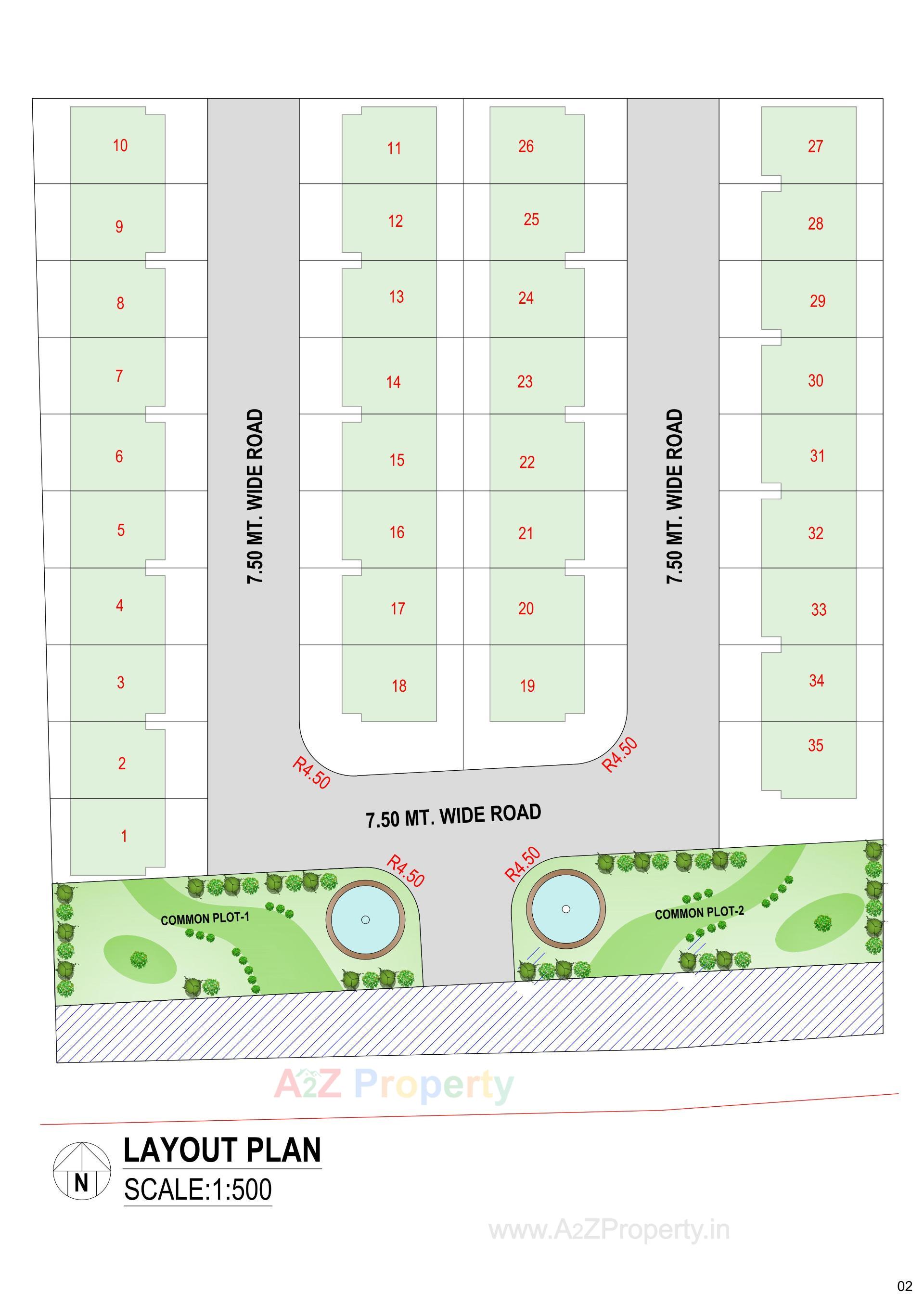 Layout of real estate project Shilpi Sangini located at Chavaj, Bharuch, Gujarat