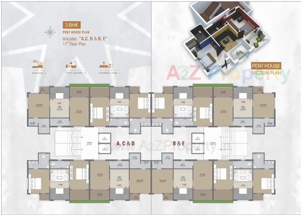 Layout of real estate project Shivalik Heights located at Tavra, Bharuch, Gujarat