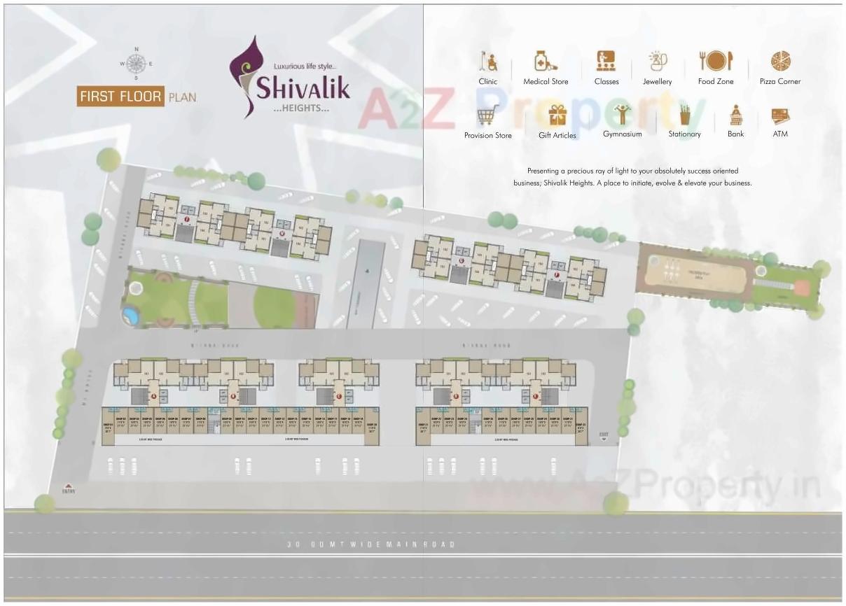 Layout of real estate project Shivalik Heights located at Tavra, Bharuch, Gujarat