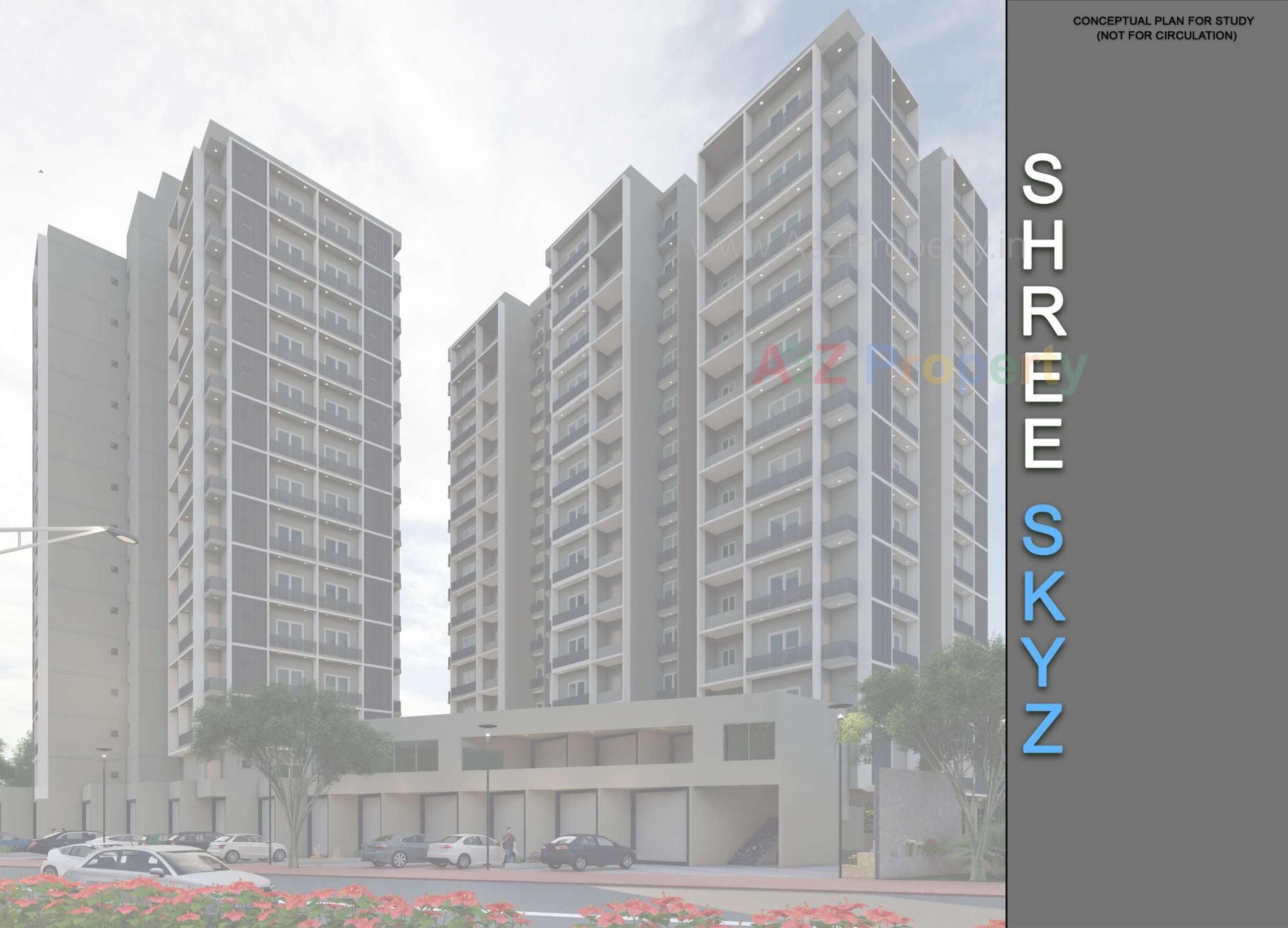 3D Elevation of real estate project Shree Skyz located at Vadadala, Bharuch, Gujarat