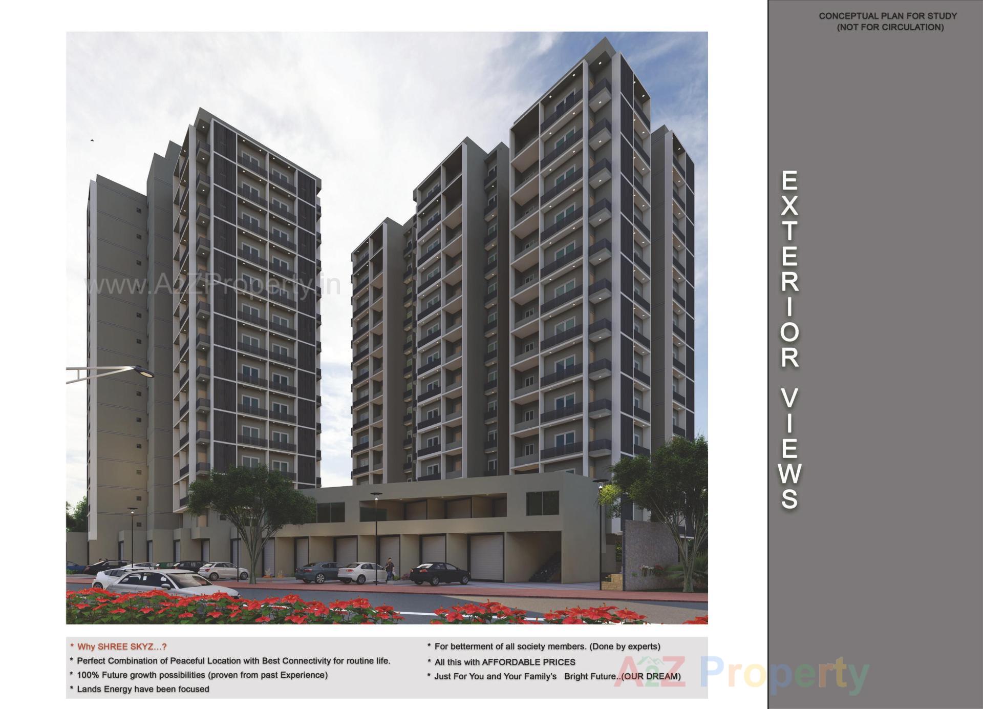 3D Elevation of real estate project Shree Skyz located at Vadadala, Bharuch, Gujarat