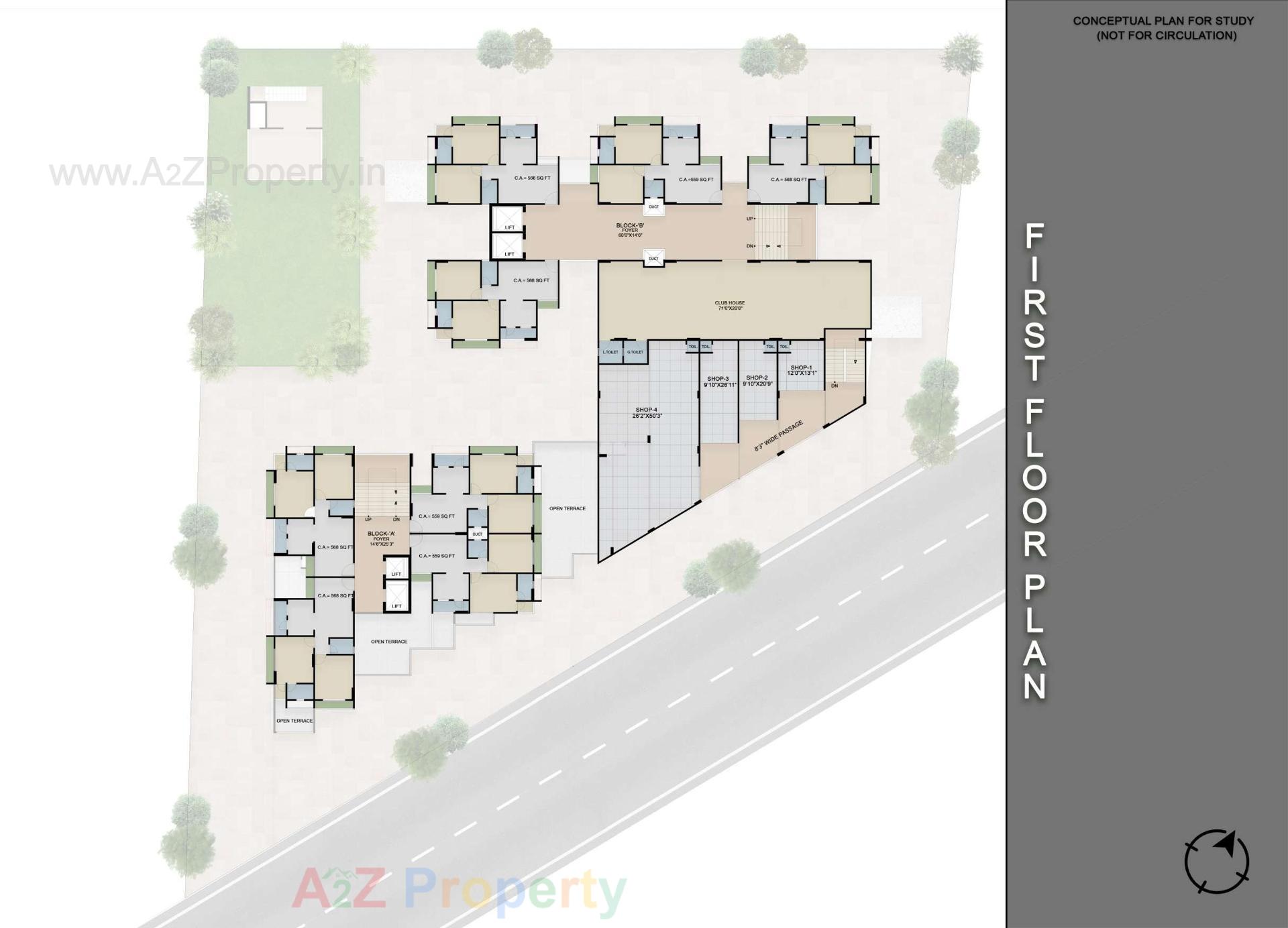 Layout of real estate project Shree Skyz located at Vadadala, Bharuch, Gujarat