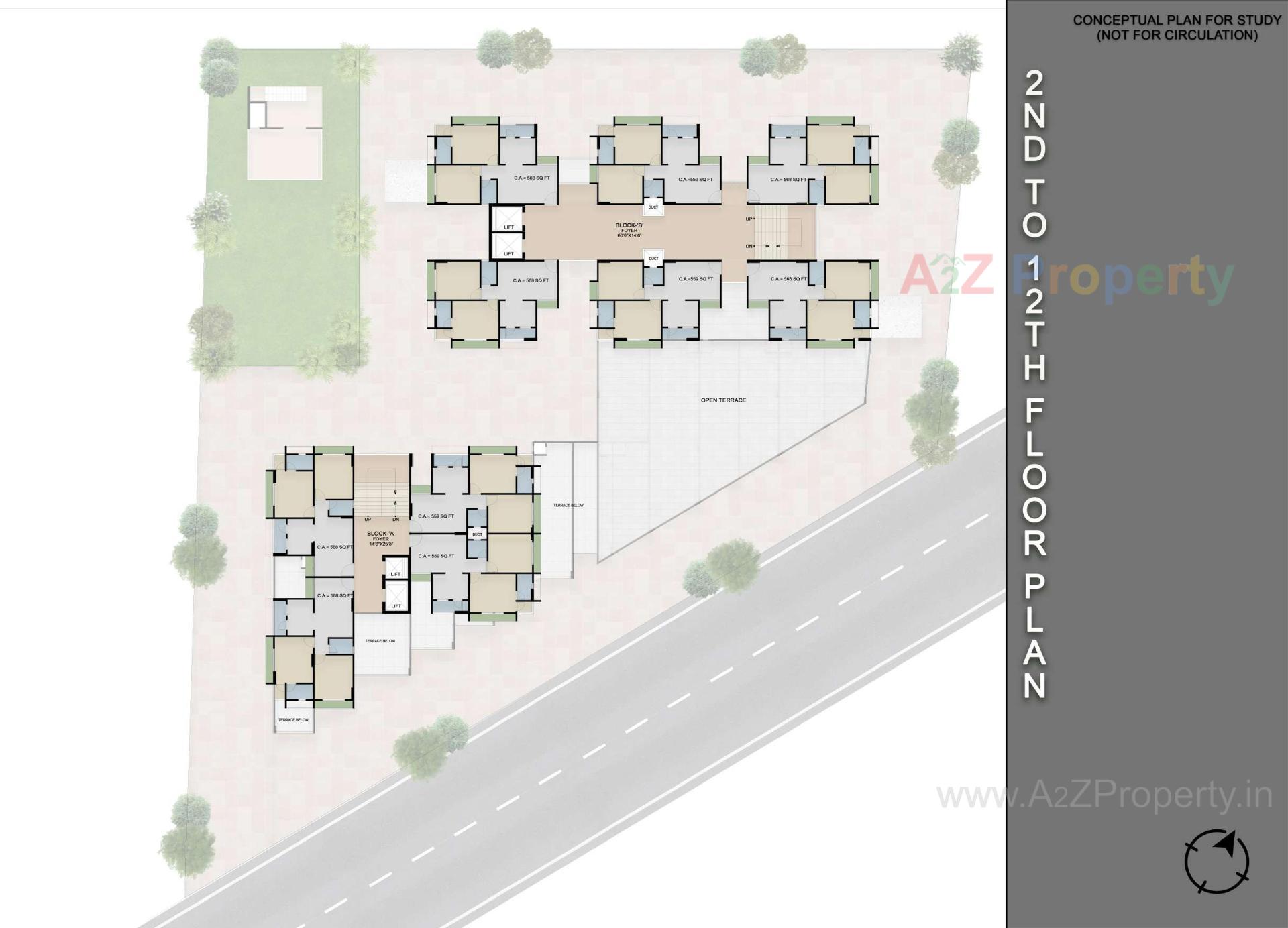 Layout of real estate project Shree Skyz located at Vadadala, Bharuch, Gujarat