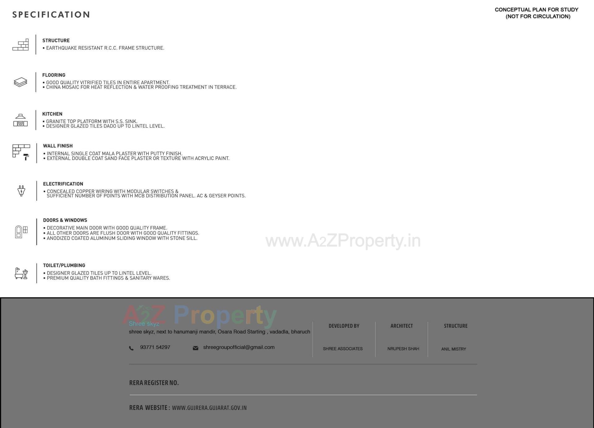  of real estate project Shree Skyz located at Vadadala, Bharuch, Gujarat