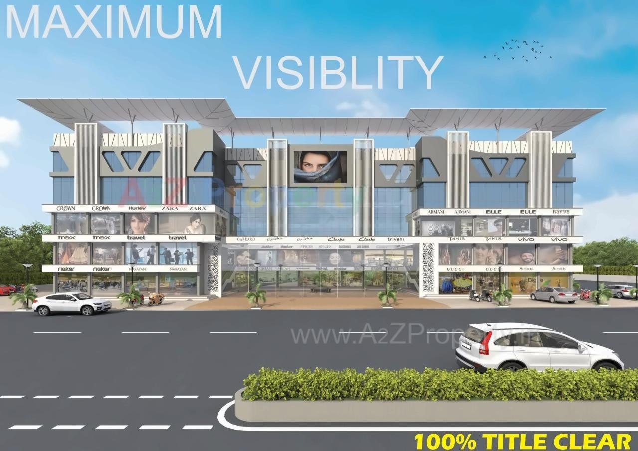 3D Elevation of real estate project Shreeji Sahaj Business Hub located at Zadeshwar, Bharuch, Gujarat