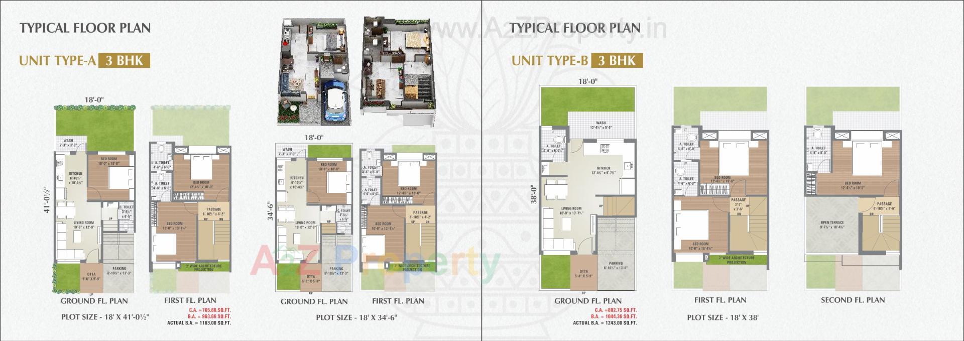Layout of real estate project Shubham Hills located at Tavra, Bharuch, Gujarat